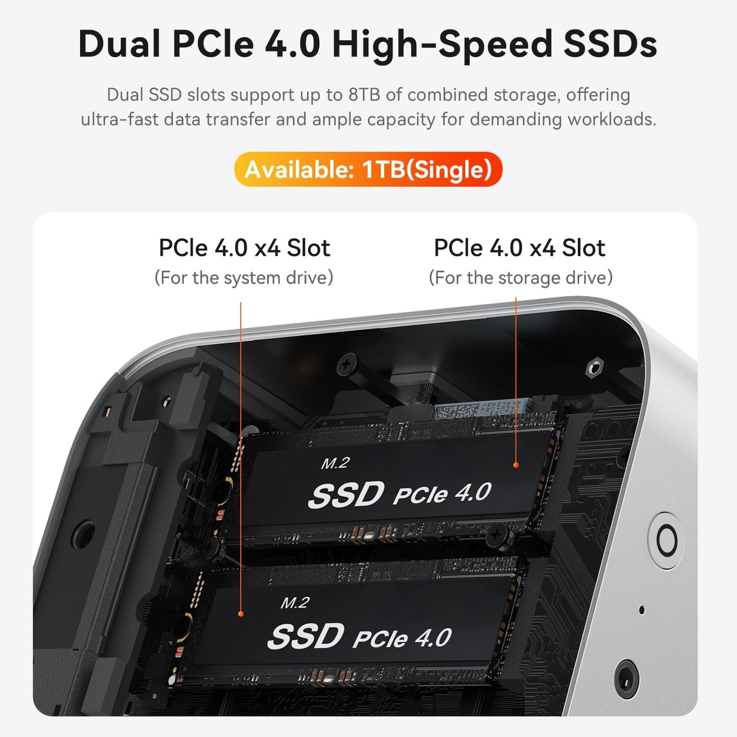 SER9 Pro Mini-PC mit AMD Ryzen 7 H 255, Grau