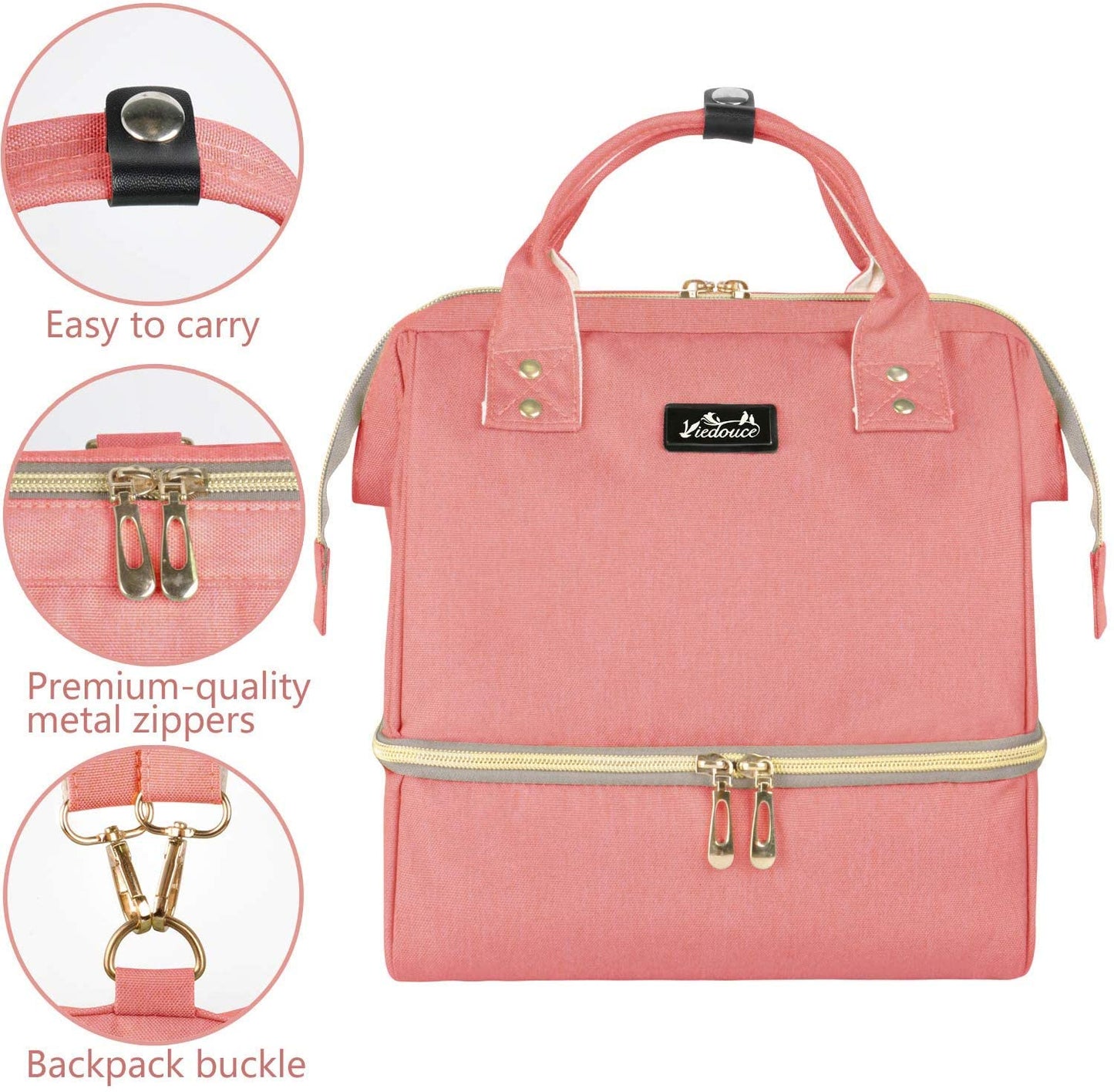 Kompakter Wickelrucksack, 8L, Mini Rosa