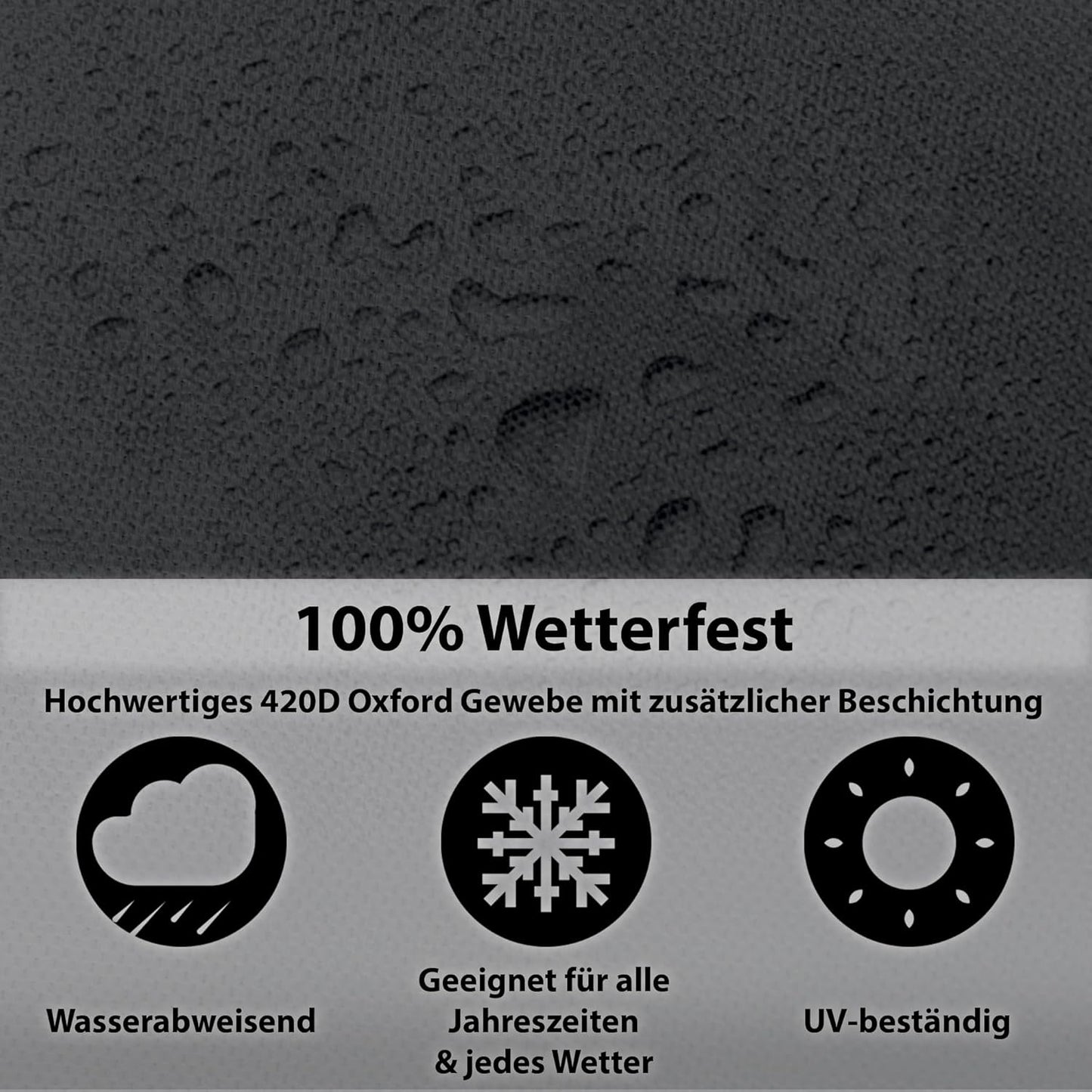 Schutzhülle für Sonnenschirm, 200cm x 28/45cm Schwarz