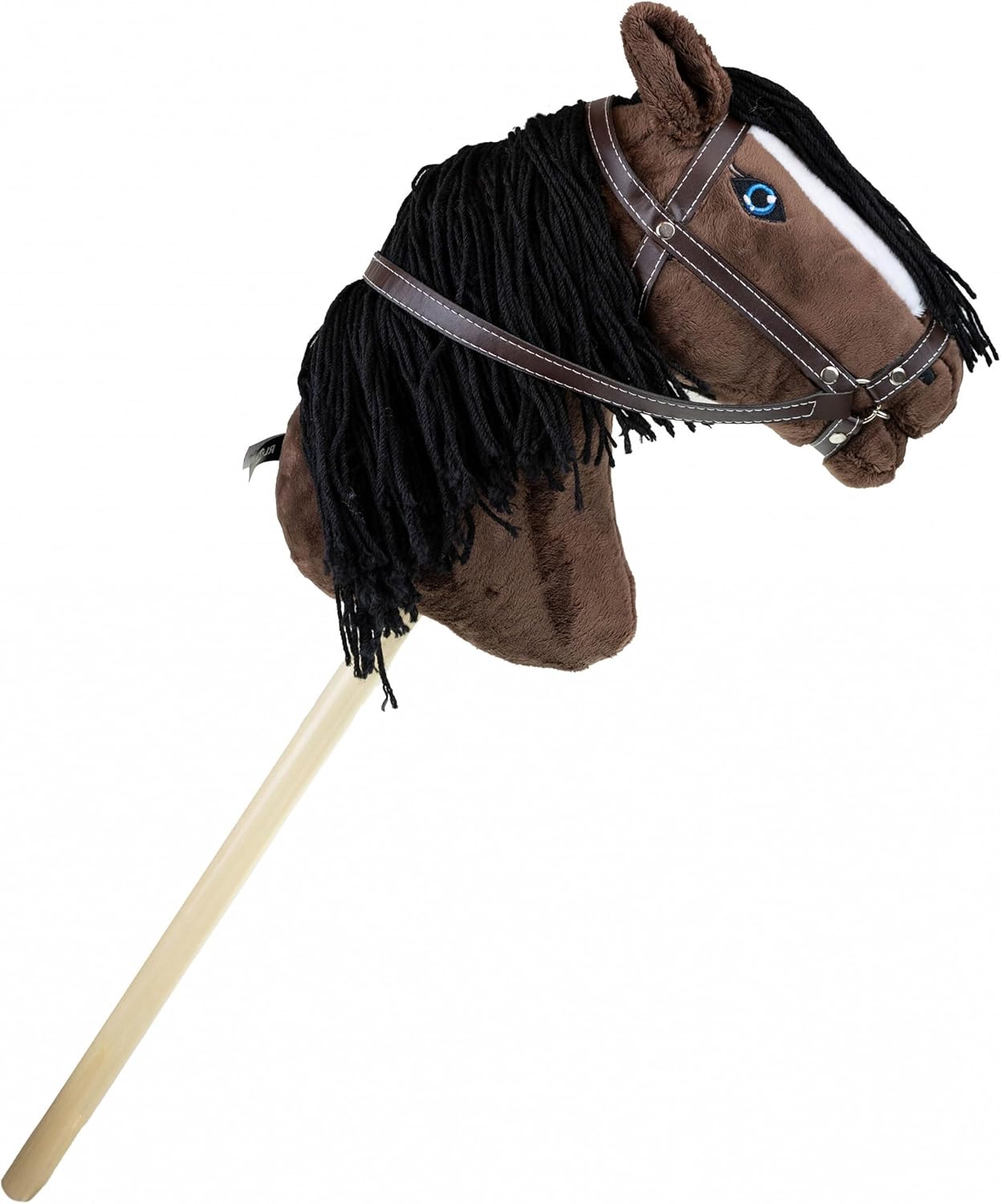 Hobby Horse Steckenpferd RL24 aus Plüsch mit Holzstock, Pferd (Braun)