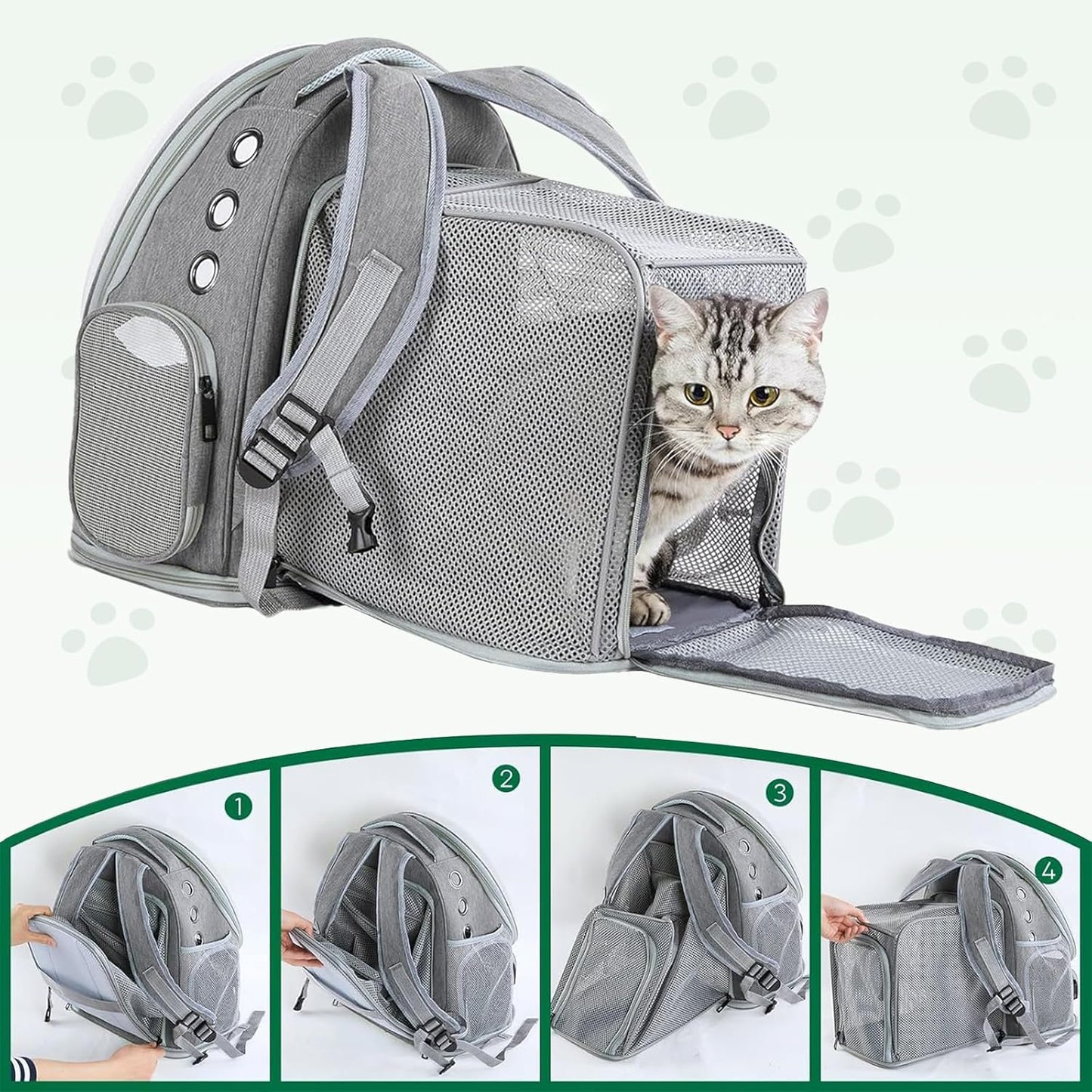 Haustierrucksack mit Sichtfenster
