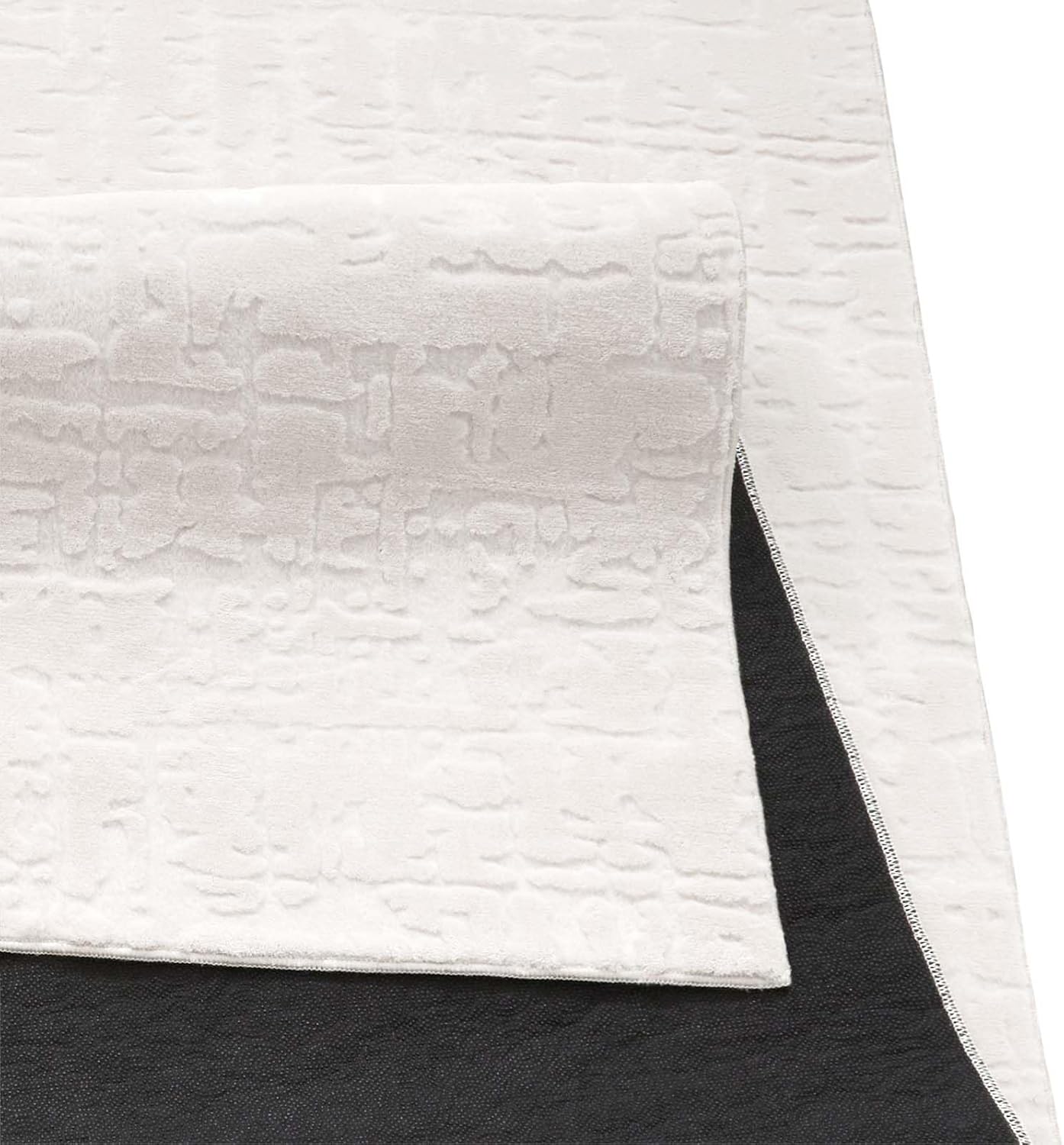 Rutschfeste Badematte, waschbar, Creme Vintage 120 x 170 cm (Rechteckig)