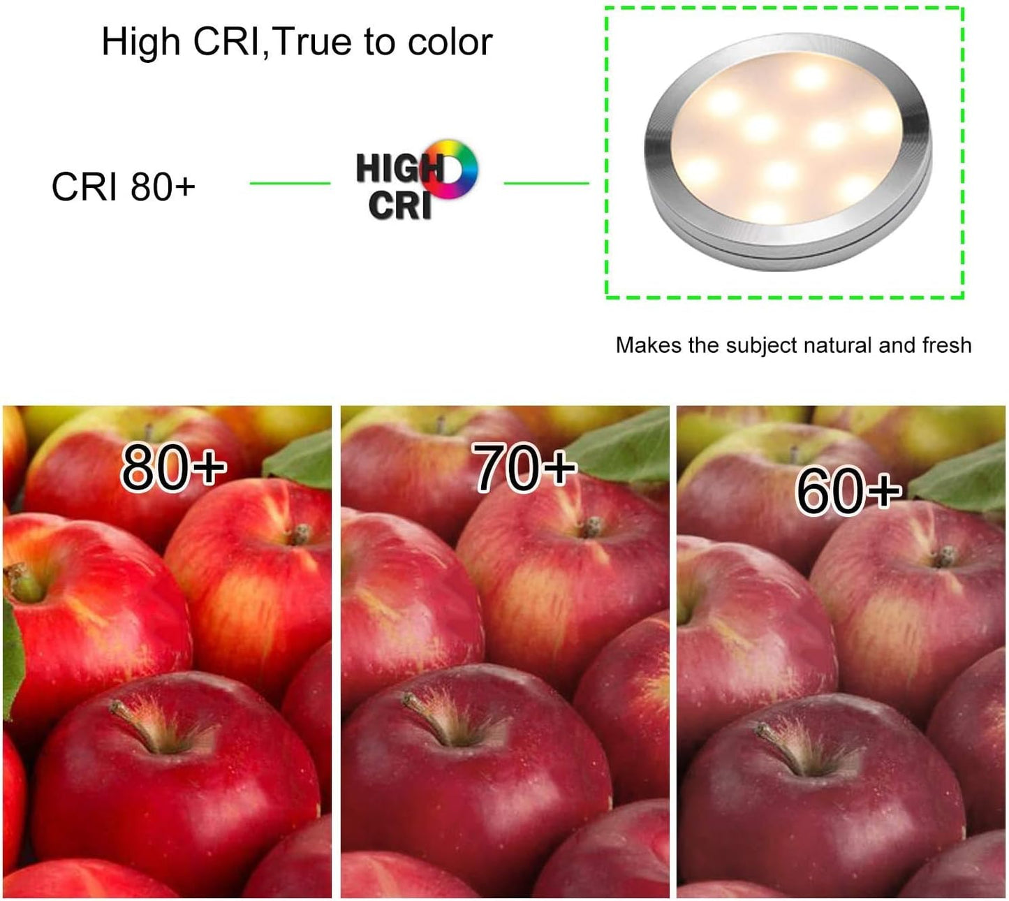 8er-Set LED-Schrankleuchten mit Fernbedienung, Warmweiss 2700k