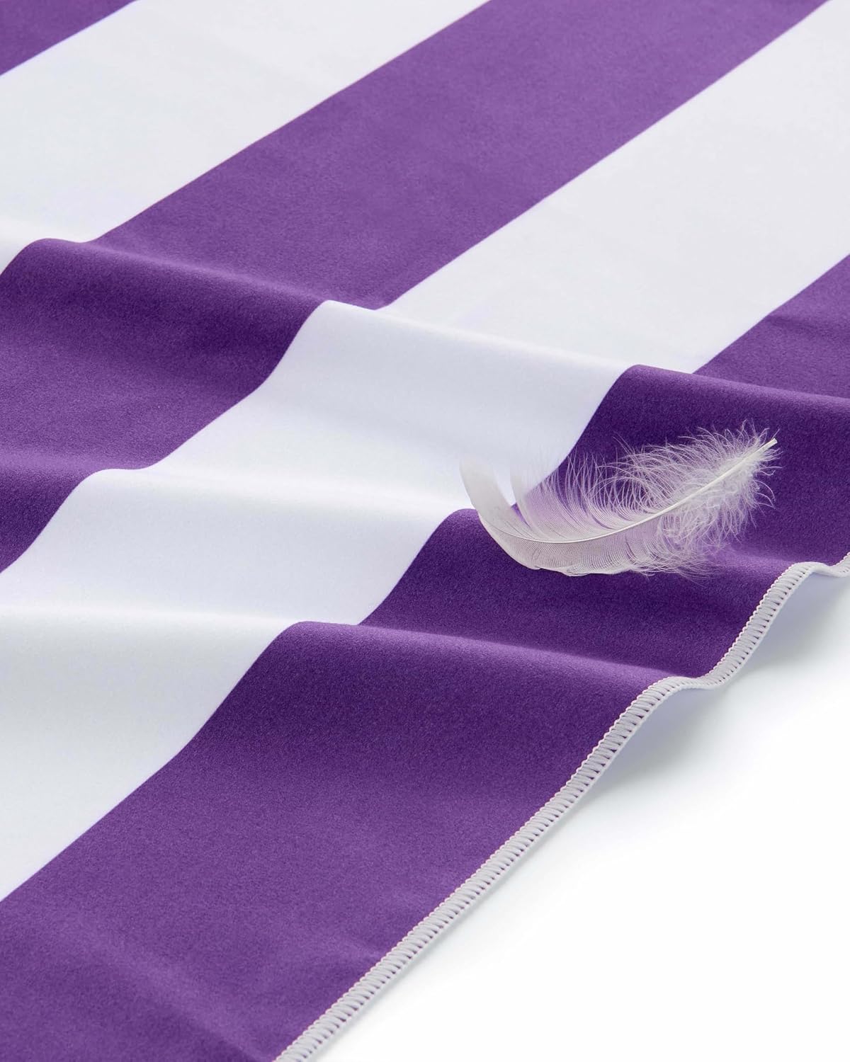 Schnelltrocknendes Strandhandtuch, 160cm x 90cm 05 Violett - Weiss