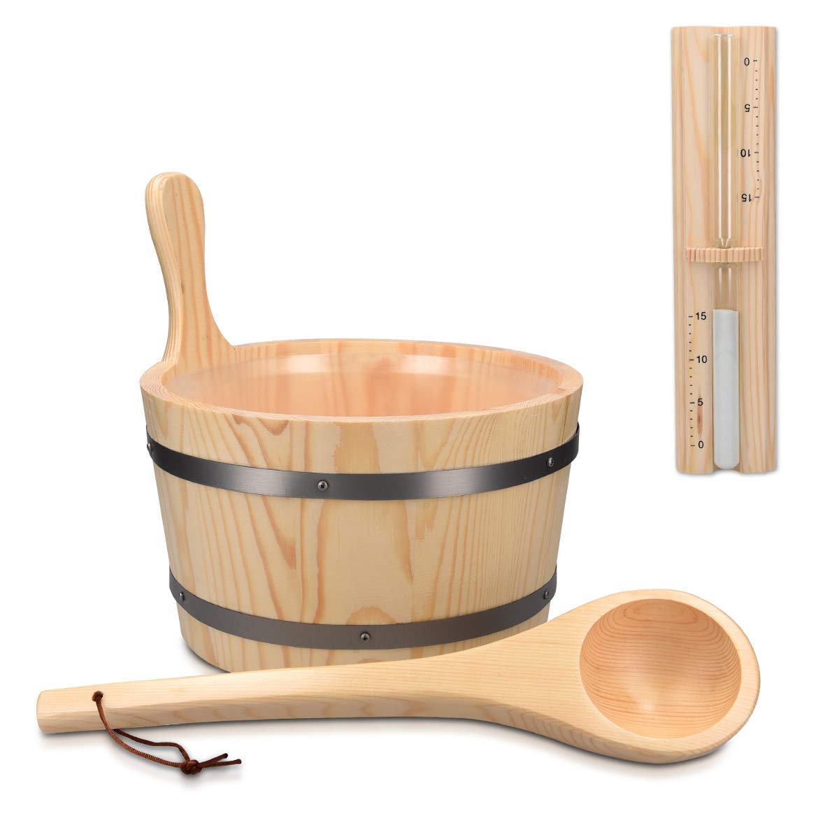 Sauna Zubehör Set, Hellbraun, 3 Unité (Lot de 1)