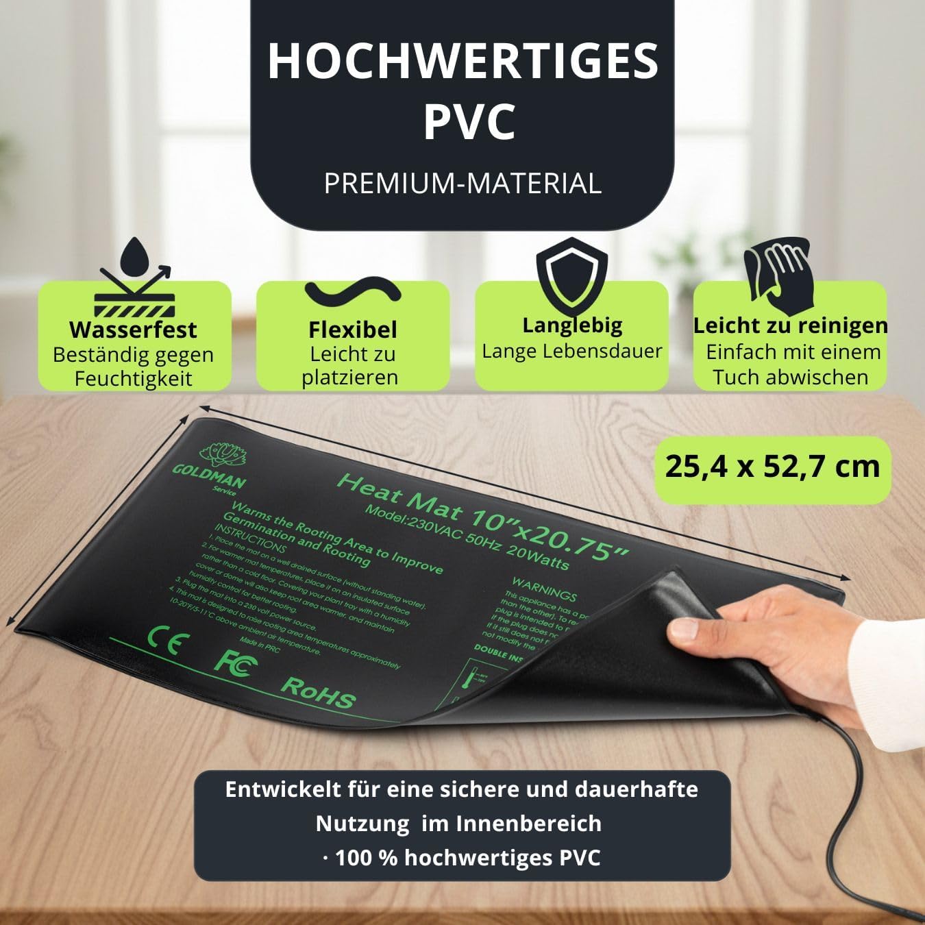 Heizmatte für Anzucht und Keimung