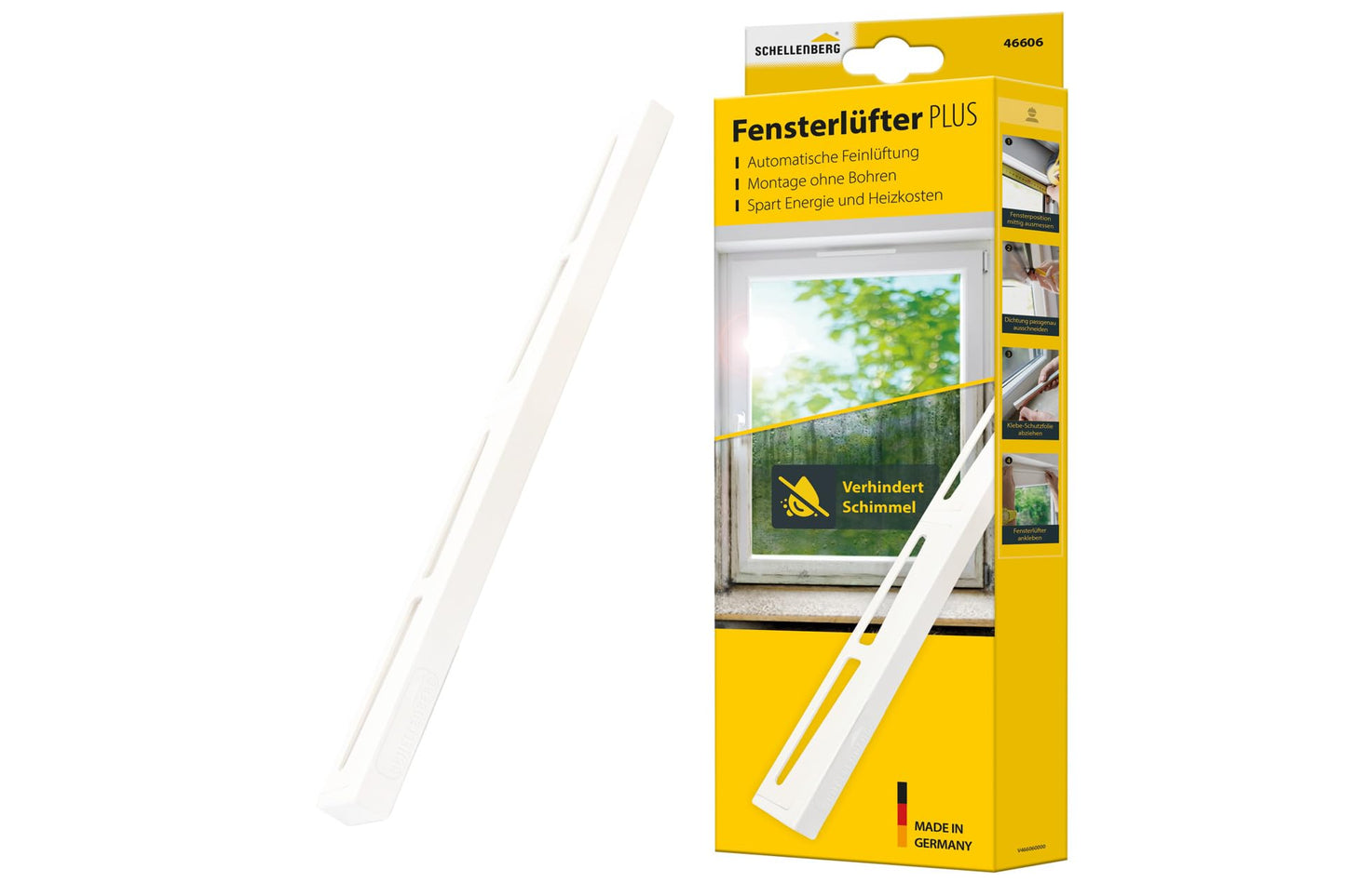 Fensterlüfter Plus für bohrfreie Montage, Einzelpack