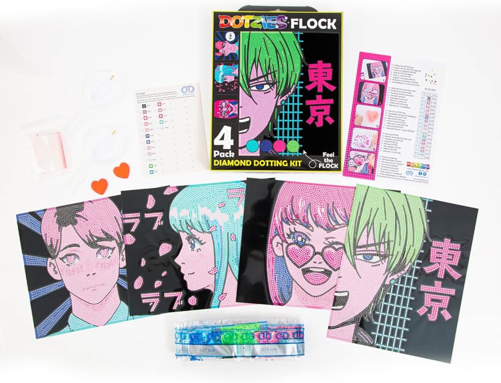 Diamond Dotting Kit Flock-Anime