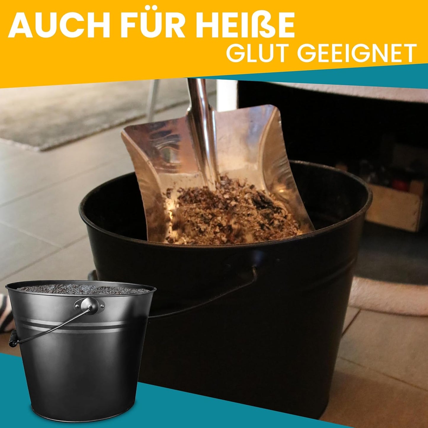 Ascheeimer mit Tragegriff