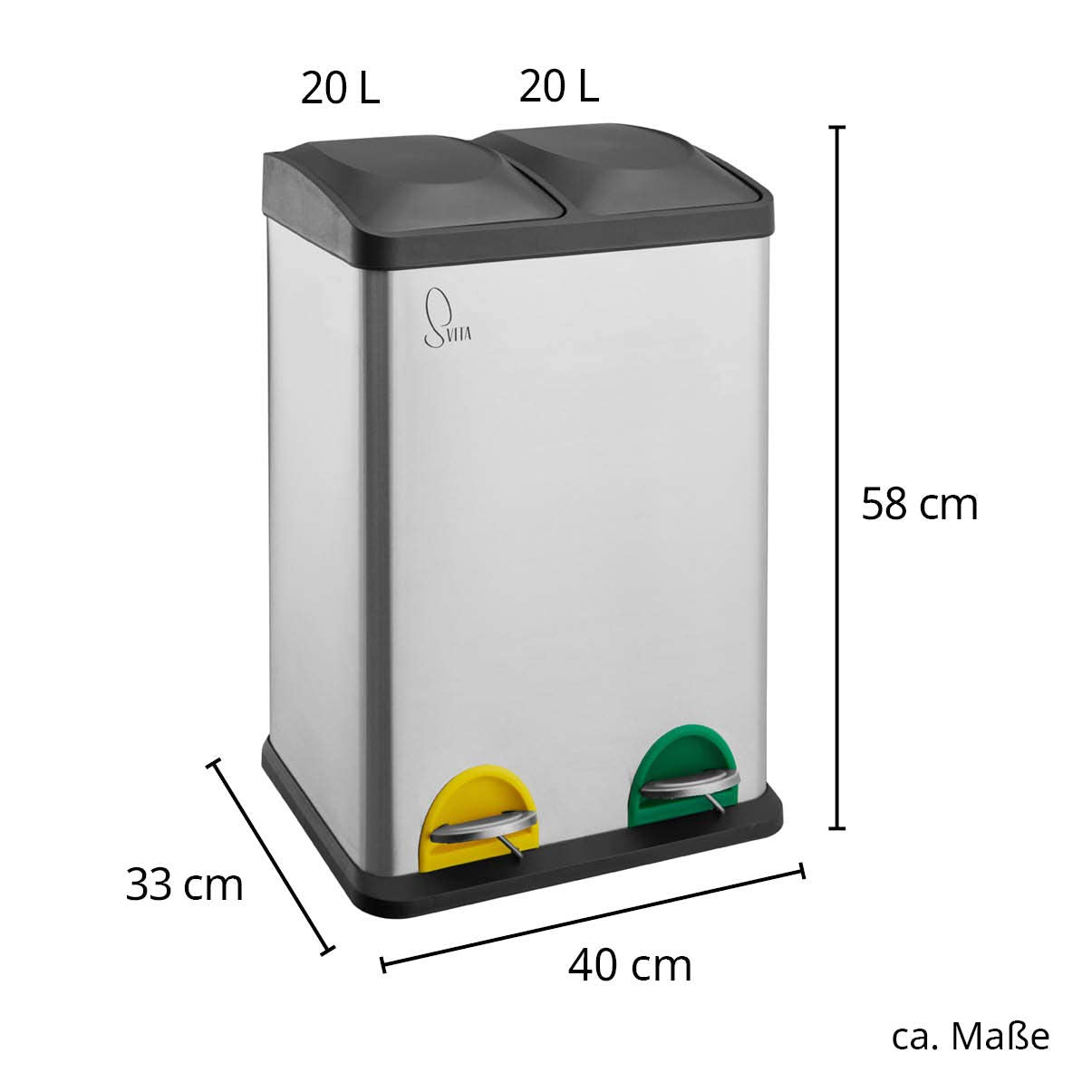 Mülleimer, Silber