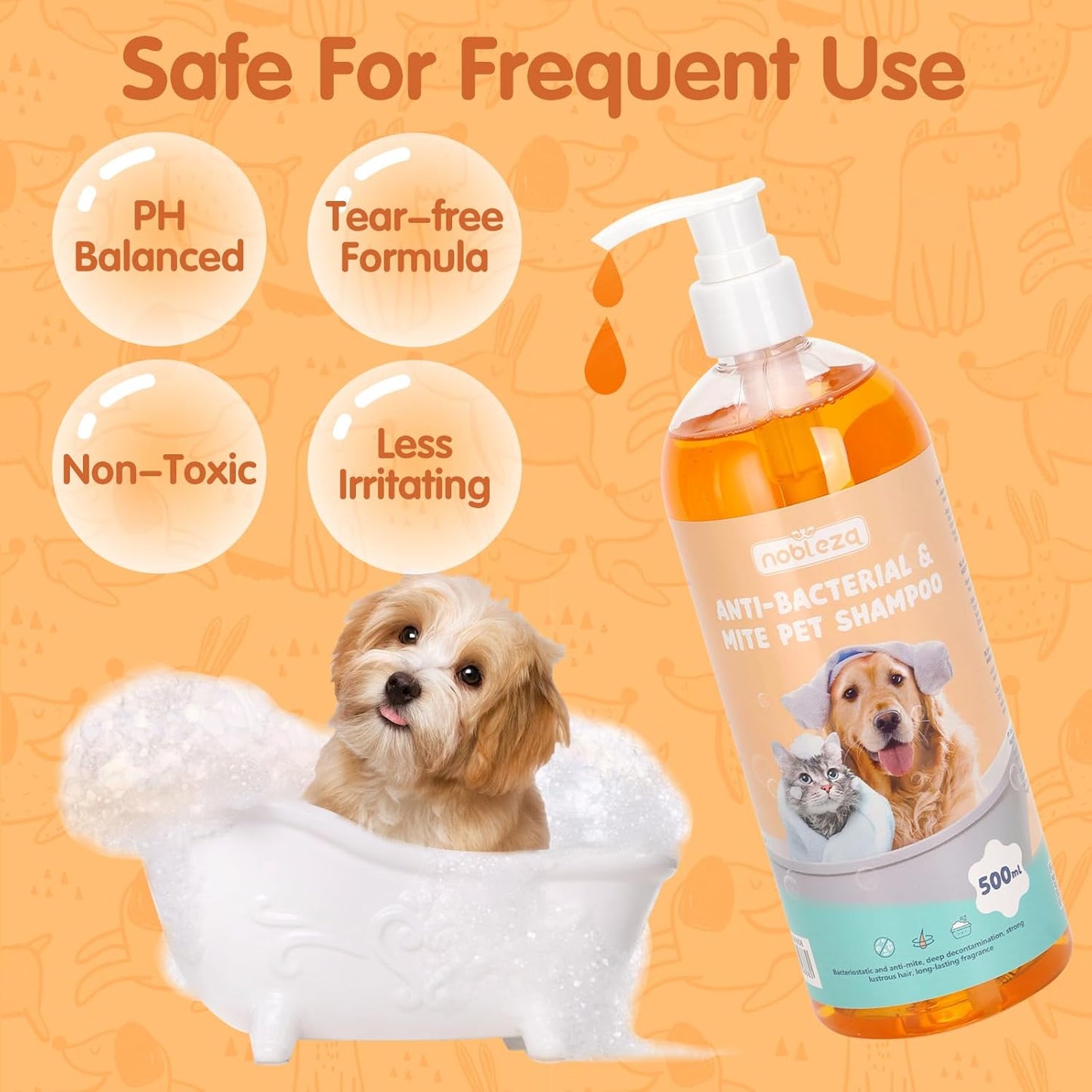 Hundeshampoo gegen Juckreiz und Hautreizungen (500ml), Sensitiv