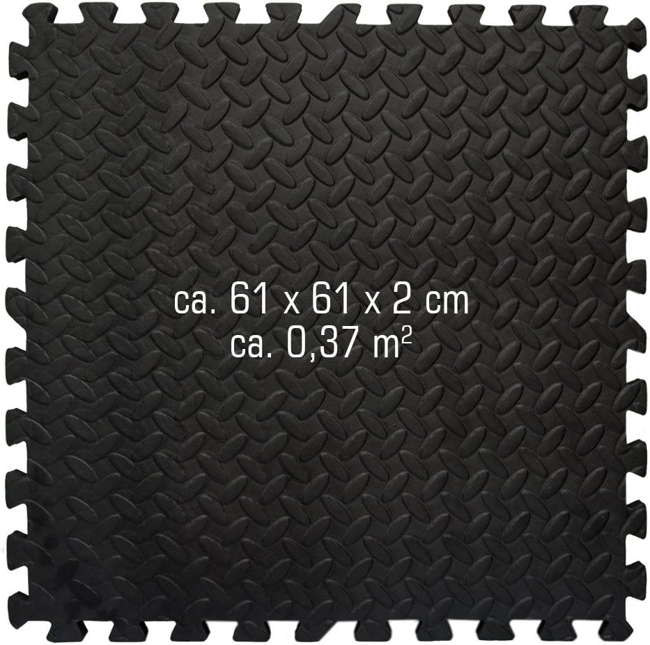 8er-Set Profi Bodenschutzmatte für Fitnessgeräte, 2cm