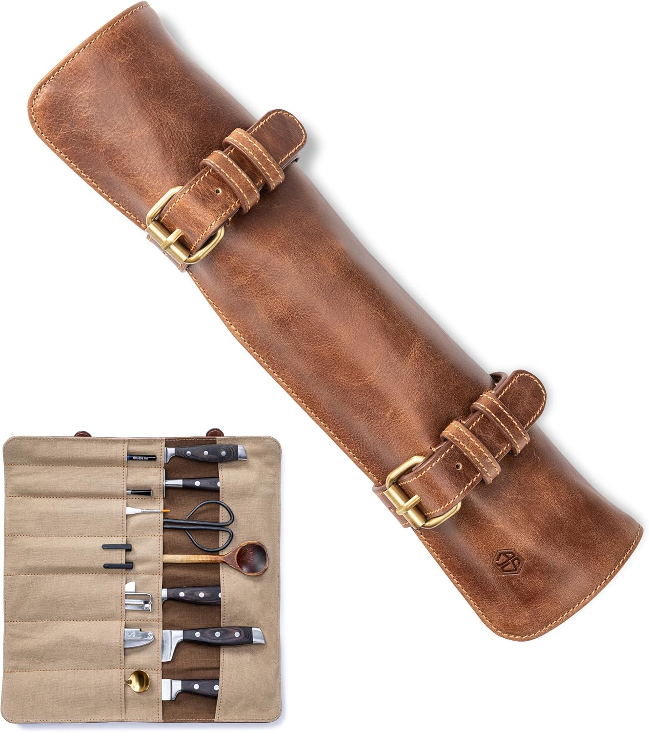 Messertasche für Kochmesser, Braun