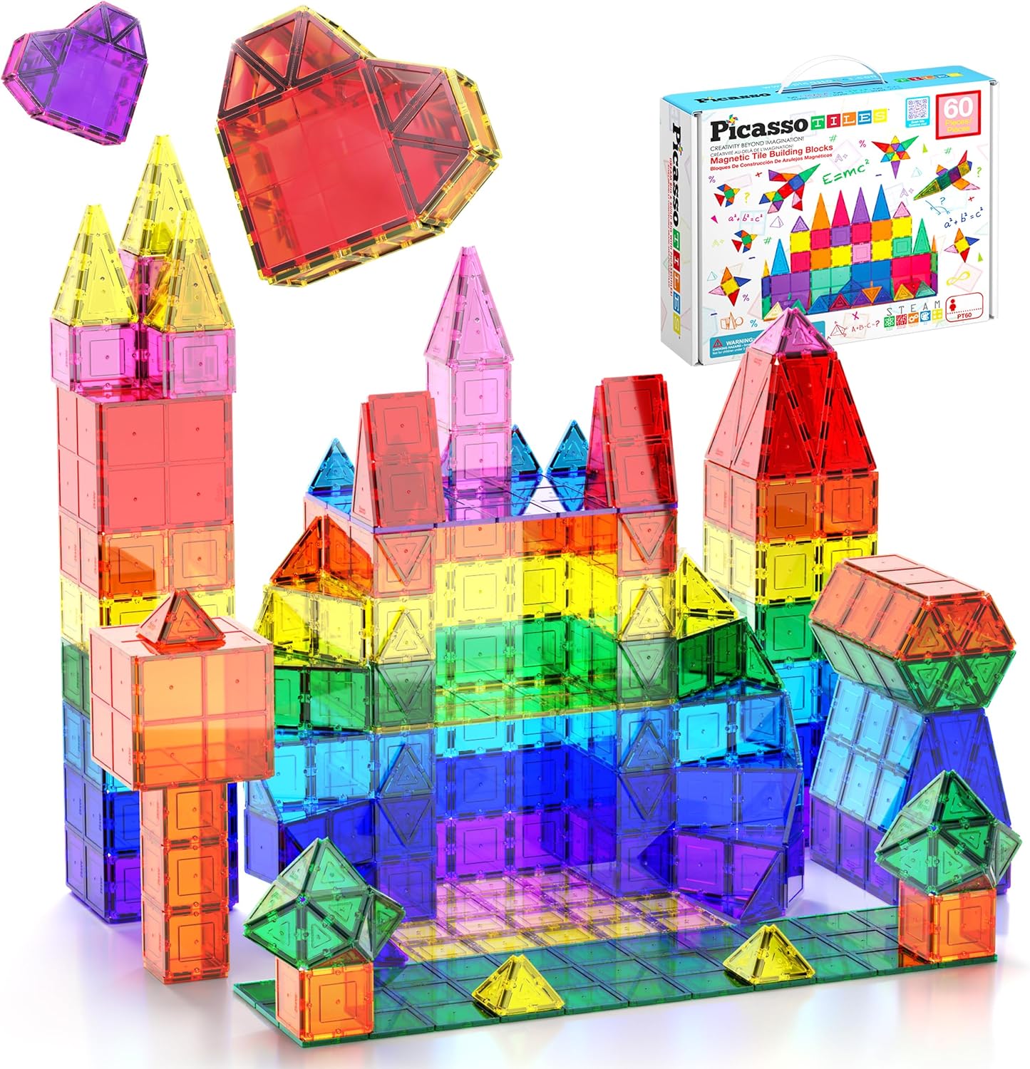 Magnetbausteine, ‎multicolored 60-Piece