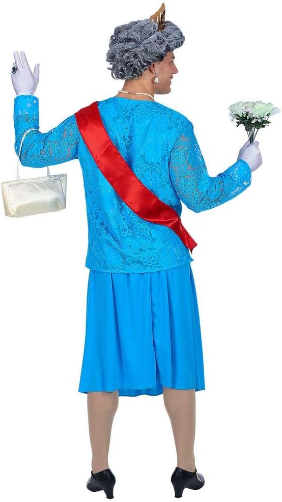 Lustiges Queen Elizabeth Kostüm für Herren, XL