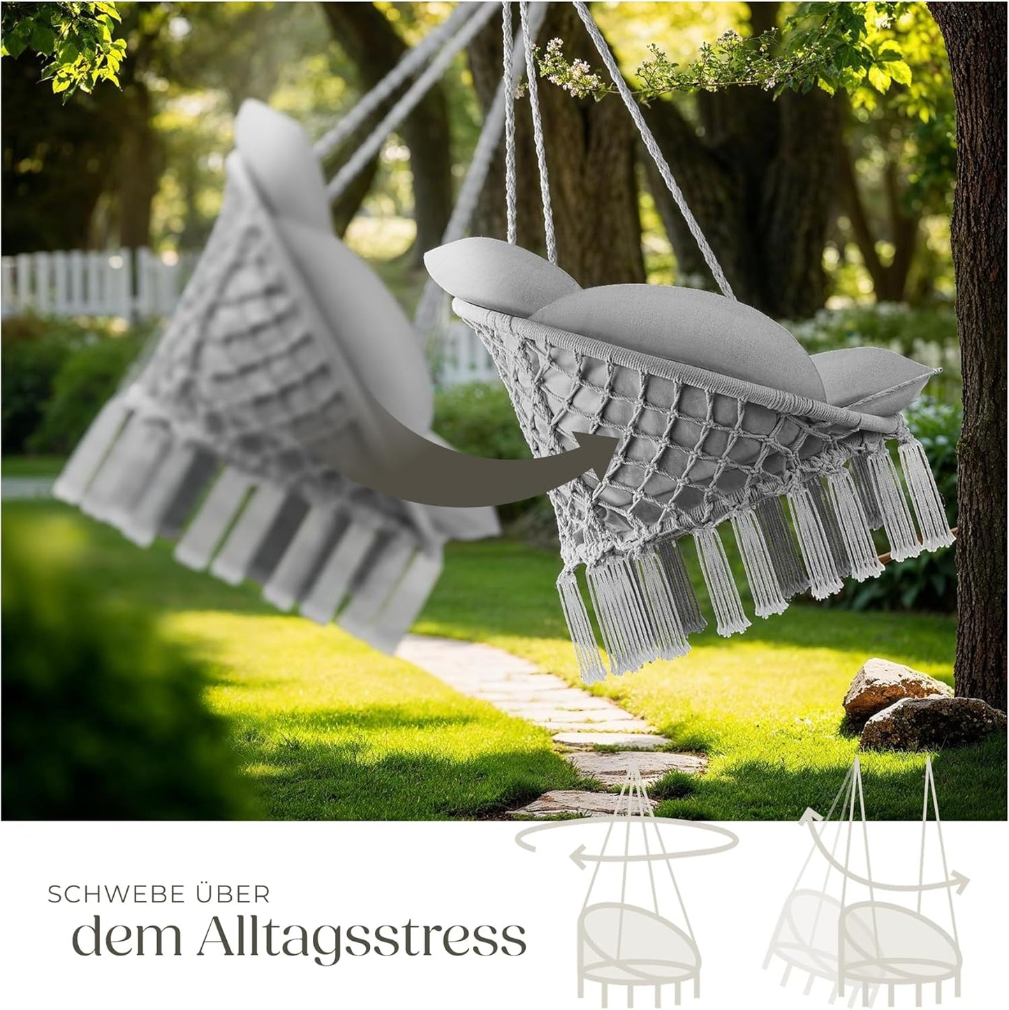 Hängesessel Samira, Grau