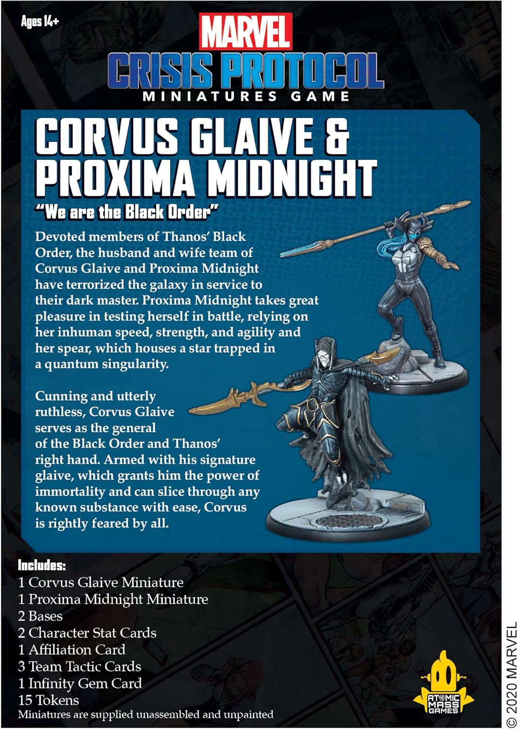 Marvel Crisis Protocol: Corvus Glaive & Proxima Midnight, 2. Character Packs, Charakterpaket: Corvus Glaive und Proxima Midnight