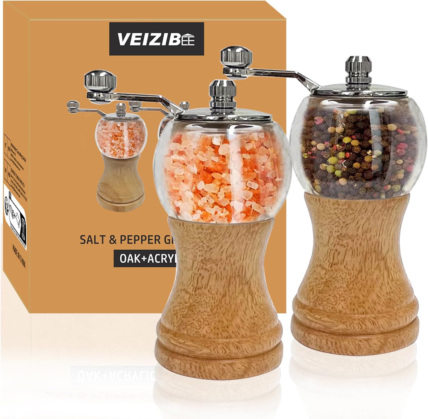 2-teiliges Pfeffermühlen-Set, 2pcs/Set