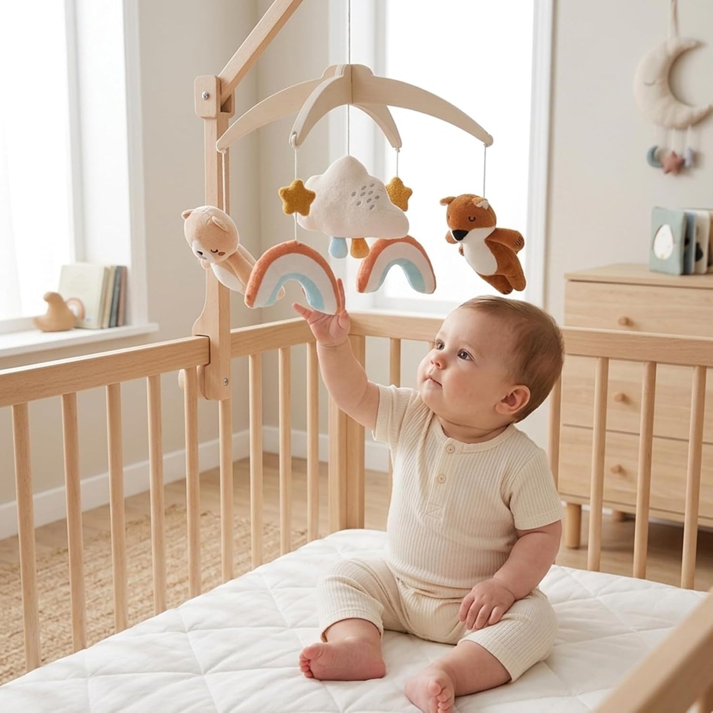 Babybett Mobile, Regenbogen