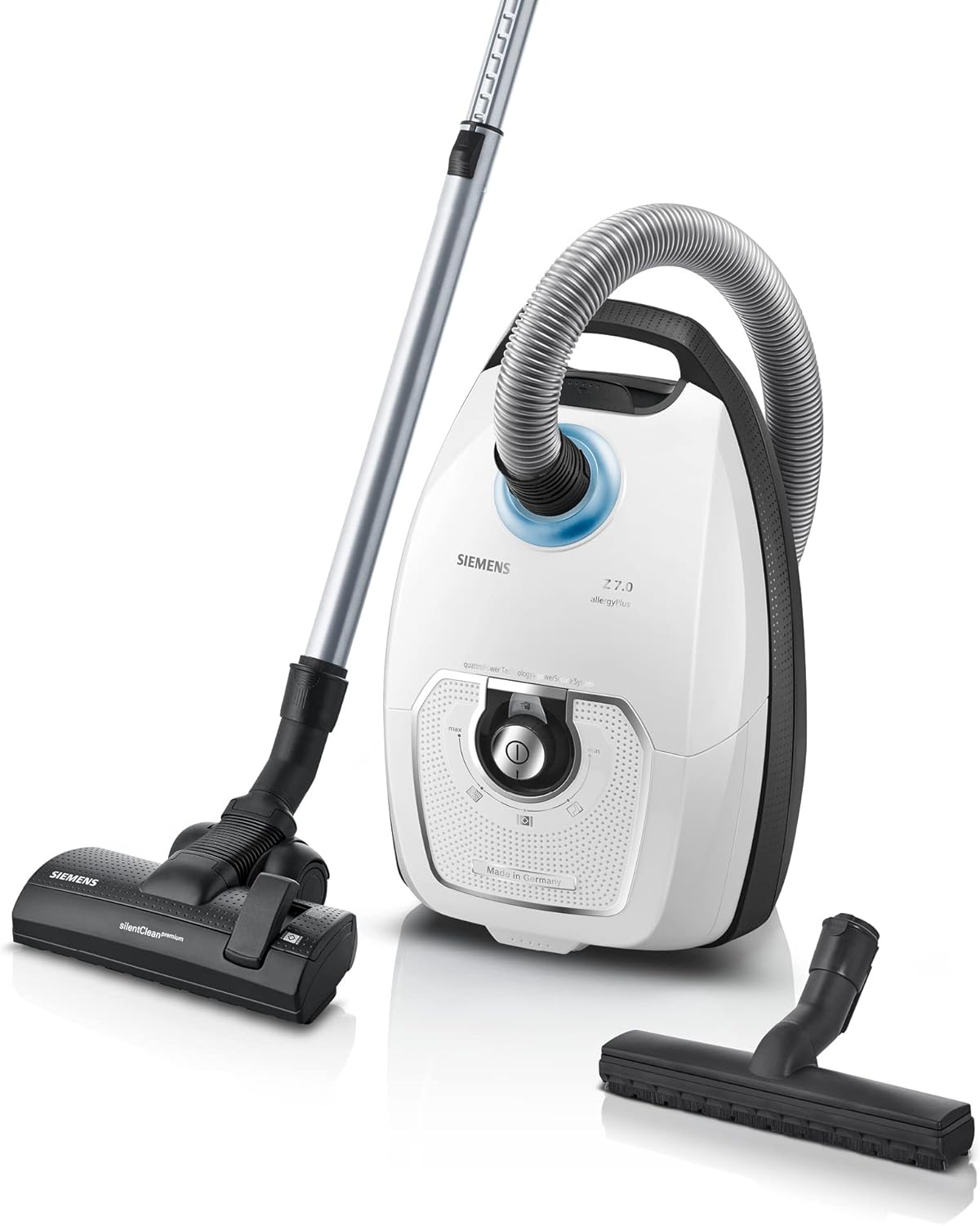 Staubsauger mit Beutel Vsz7442s, Weiss 67dB(A) extraleise Testsieger 2018