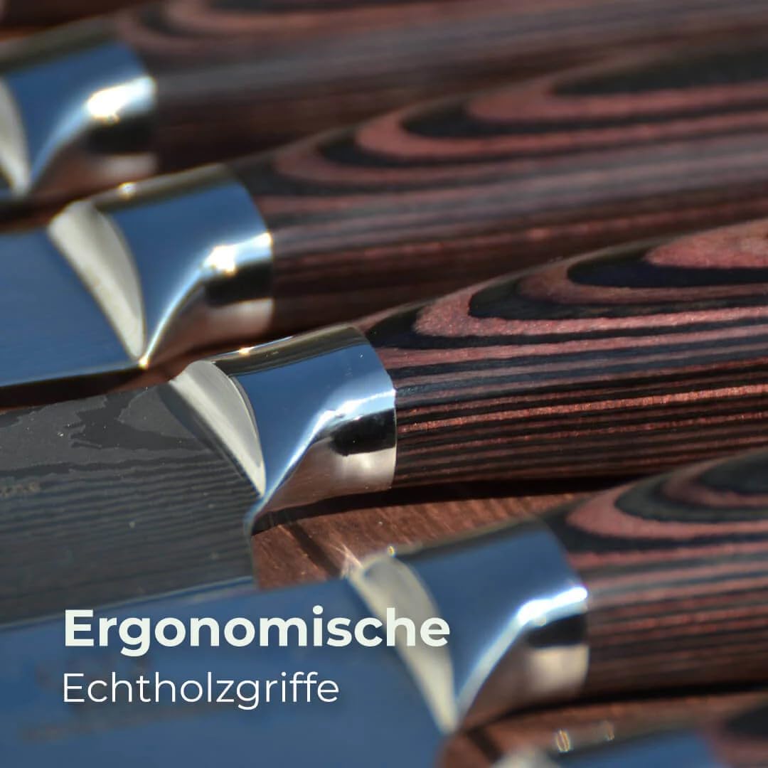 8-teiliges Messerset mit magnetischer Messerleiste, Premium Messerset