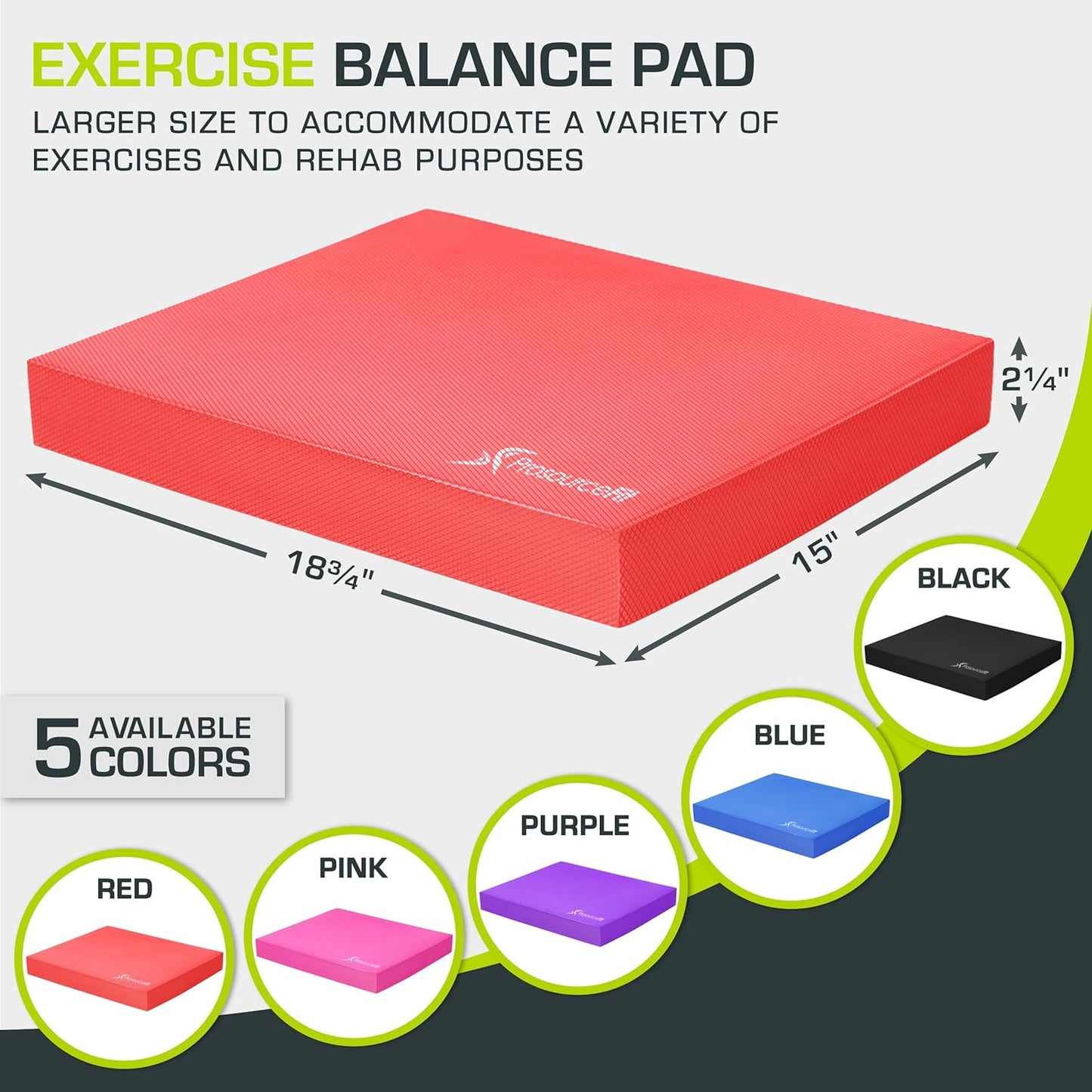 Rutschfestes Balance Pad, Rot – XL – (47,6 x 38,1 cm)
