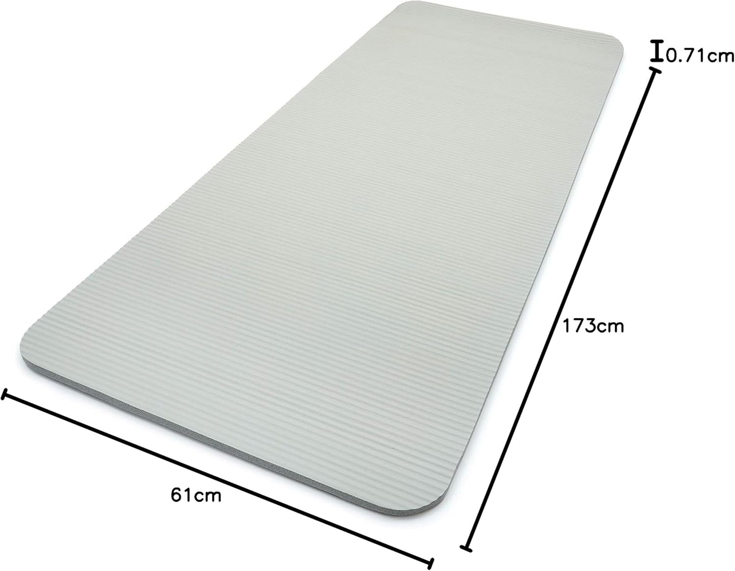 Rutschfeste Gymnastikmatte, grau / 7 mm