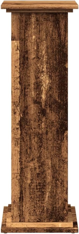 Postament mit Stauraum in Altholz-Optik, 31 x 30 x 90 cm Altholz