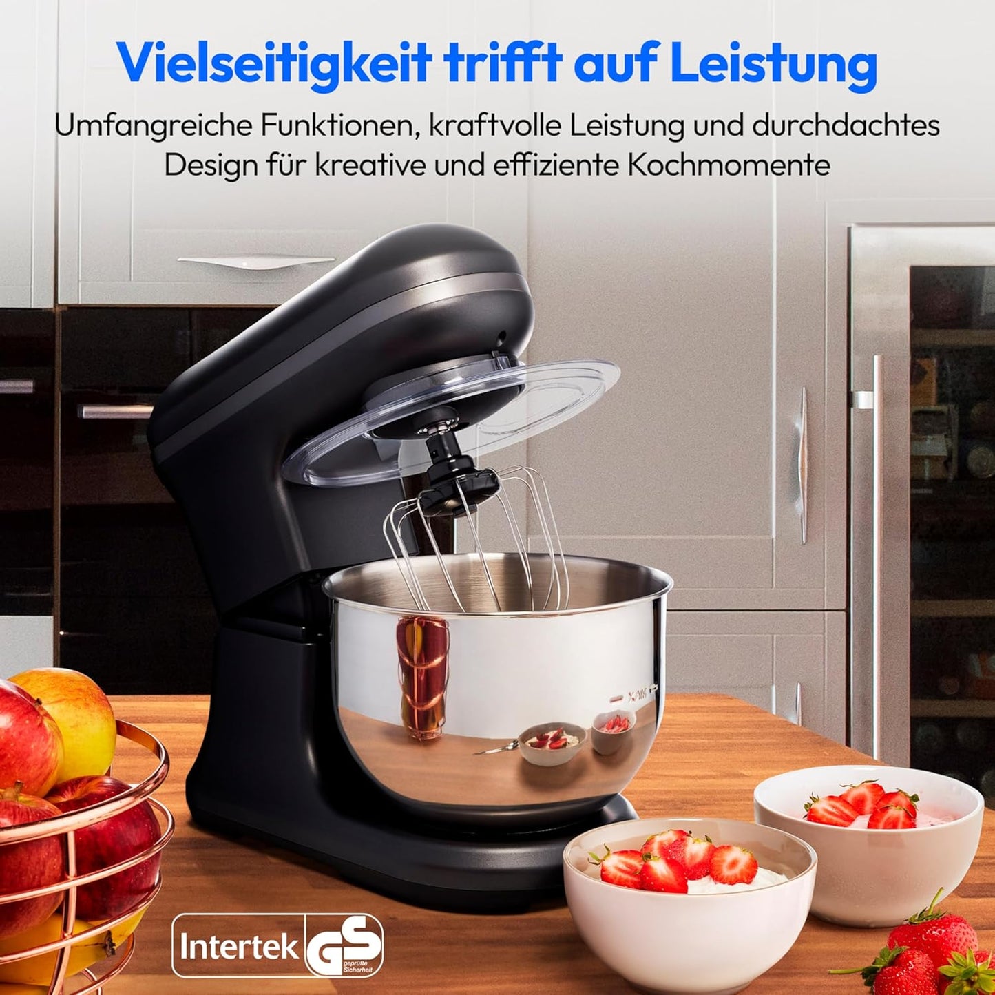 Digitale Küchenmaschine MD18420, Eisschüssel Schwarz