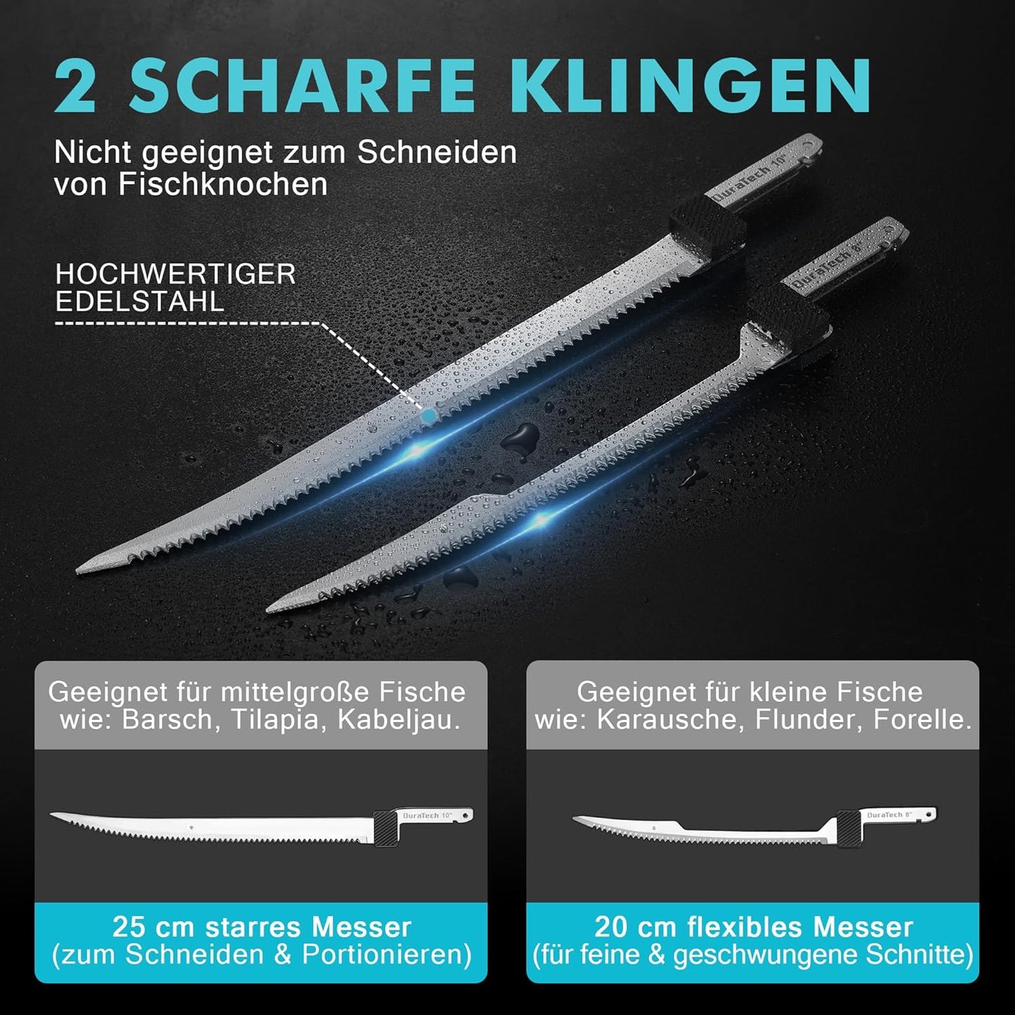 Kabelloses Elektromesser mit Edelstahlklingen