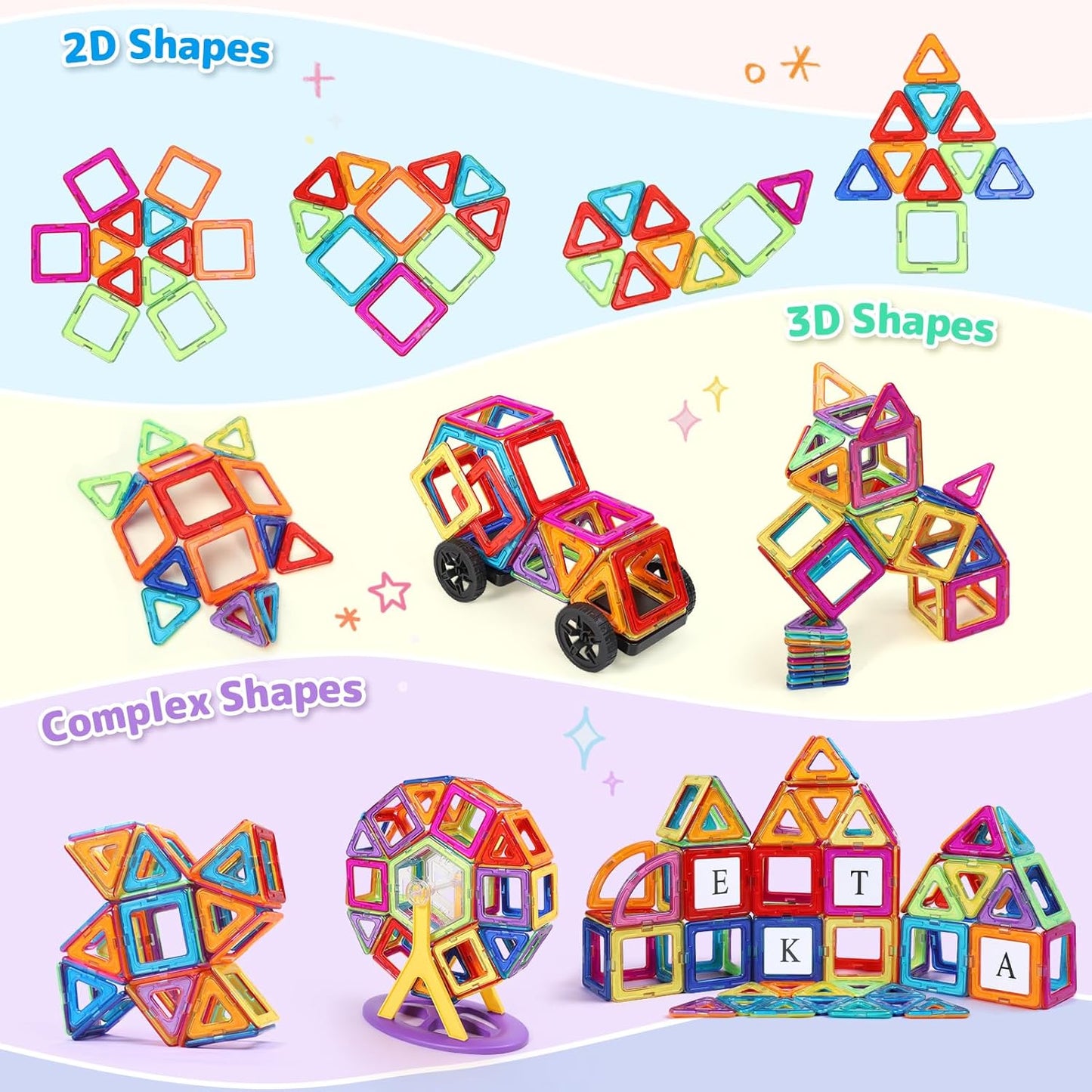 Magnetische Bauklötze Set, 4 centimètres