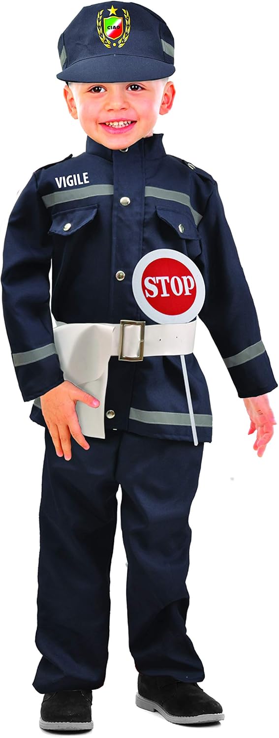 Kinder Polizei Kostüm, 3-4 Jahre Traffic Police (Junge)
