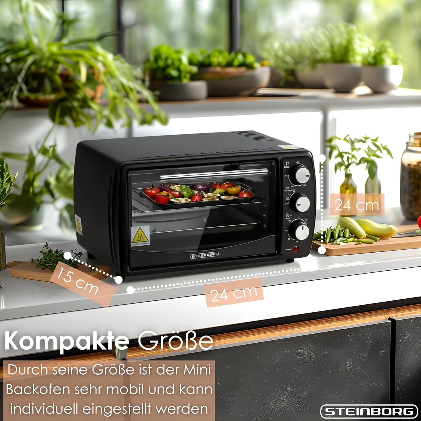 Mini-Backofen mit Timer
