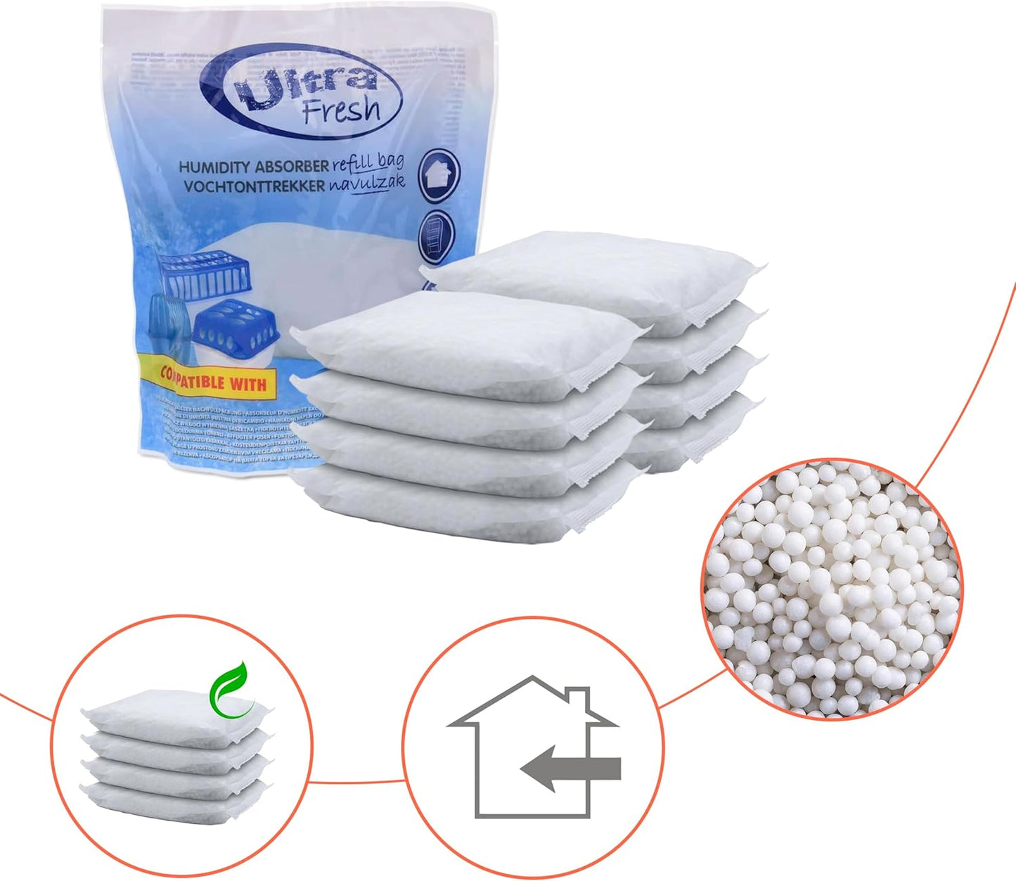 Luftentfeuchter Nachfüllpack Ultra Fresh, 8x 450g, 8er Pack
