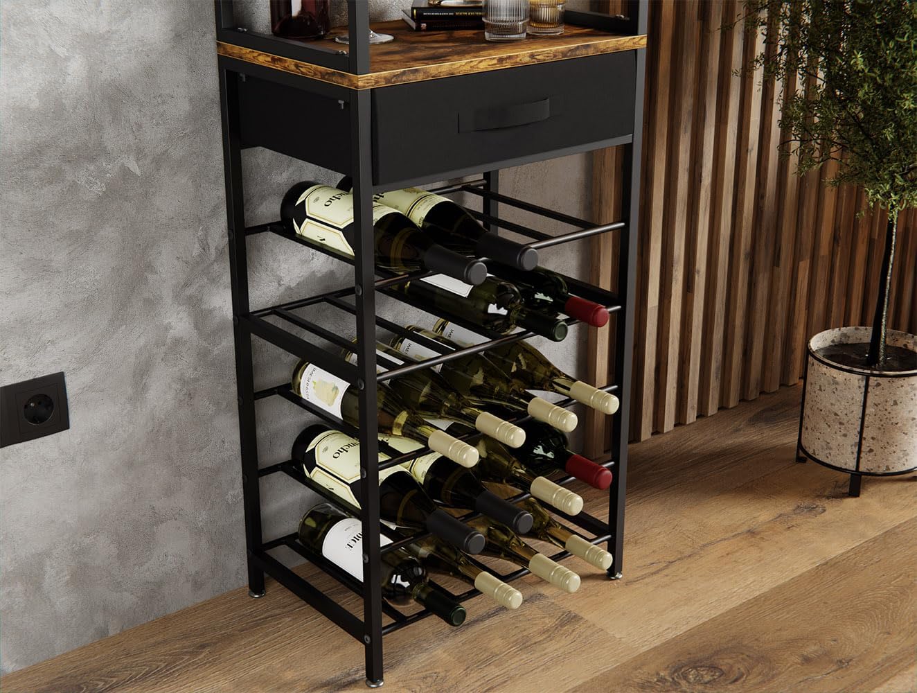 Metall-Weinregal für 7-30 Flaschen, LOFT 2-20S