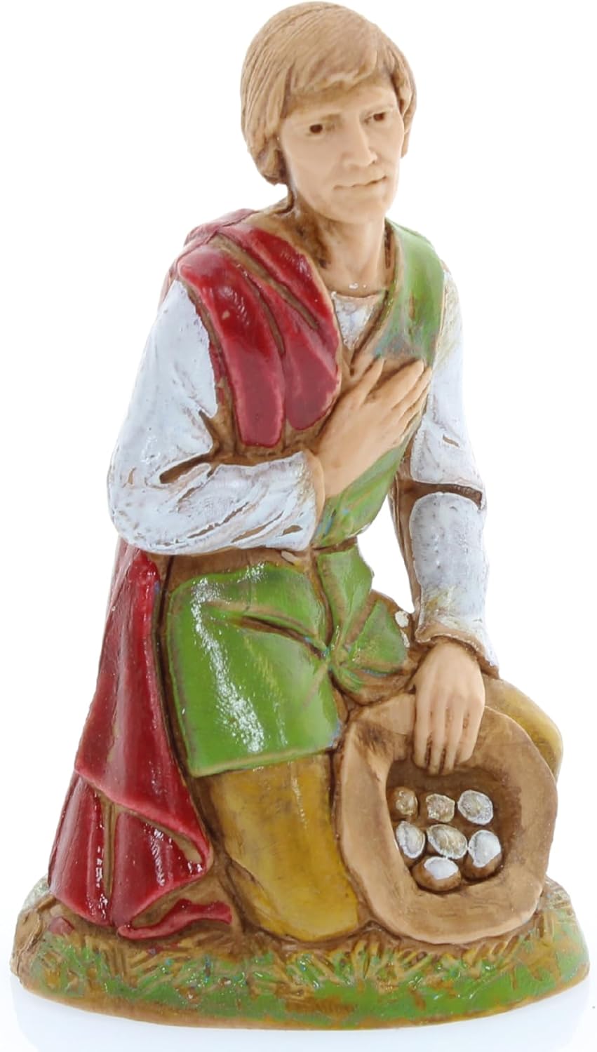 Set 8 Hirtenfiguren für Krippe (10 cm)