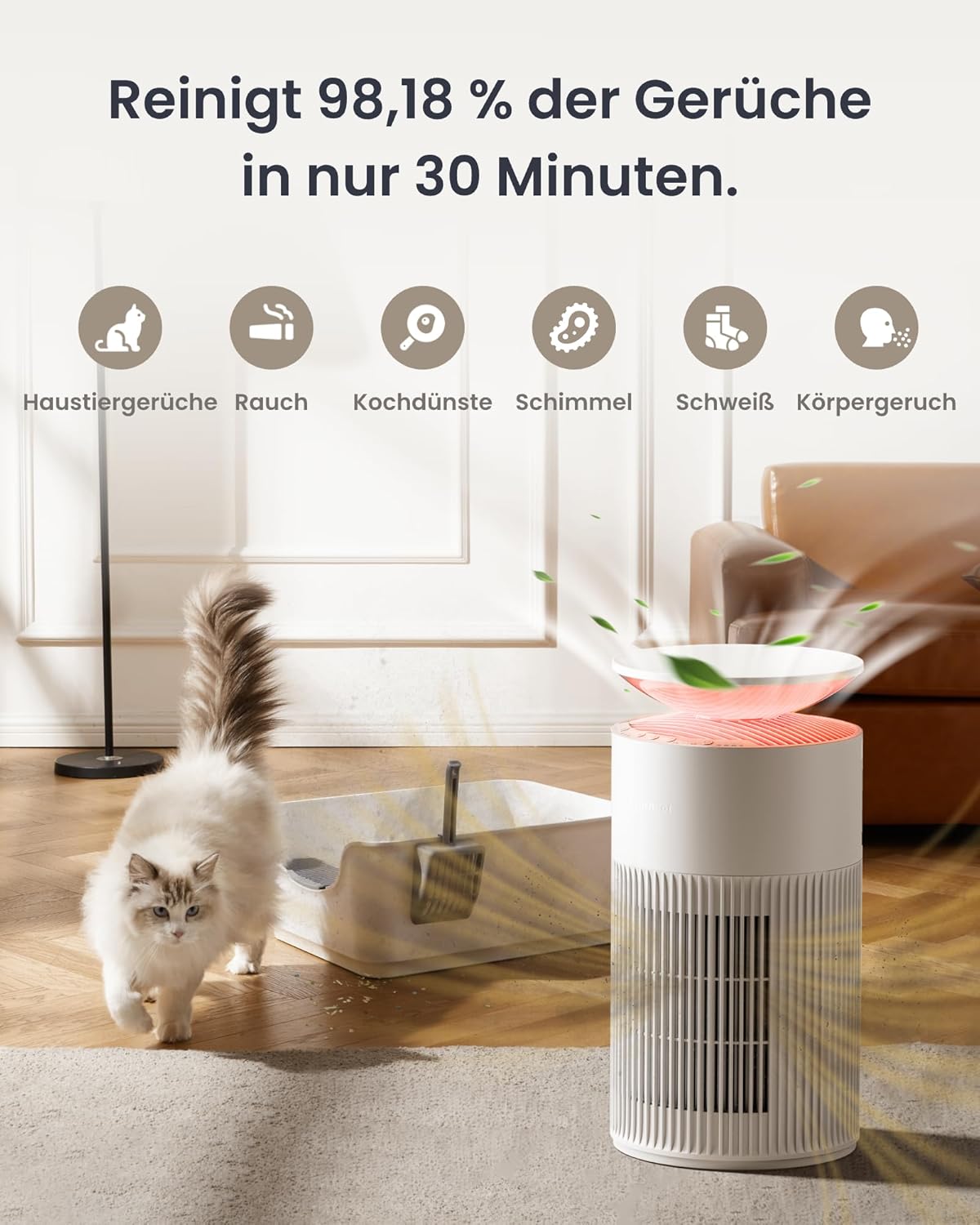 Luftreiniger mit App-Steuerung, Air Purifier Standard Weiss