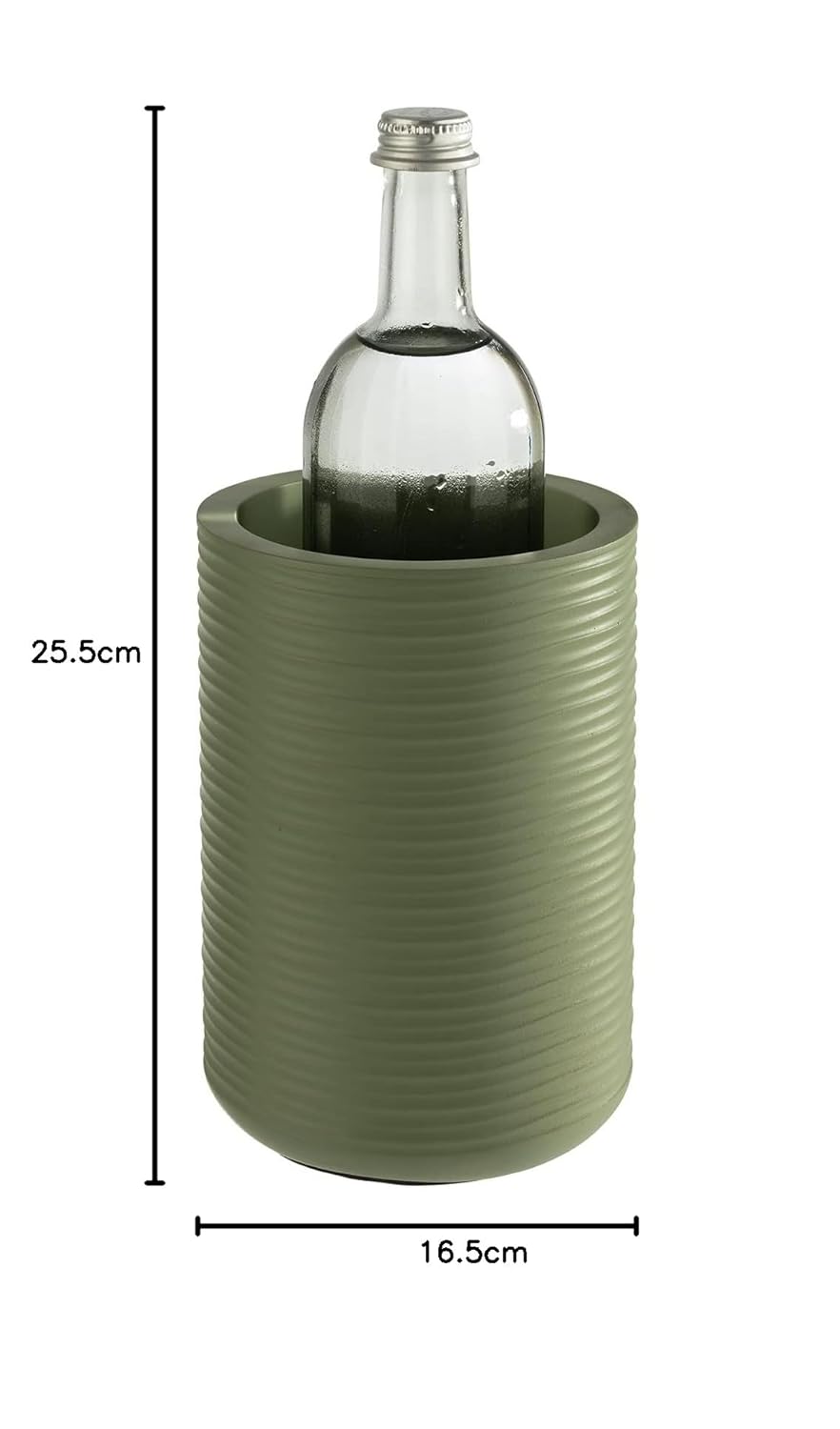 Beton-Flaschenkühler, geriffelt Grün