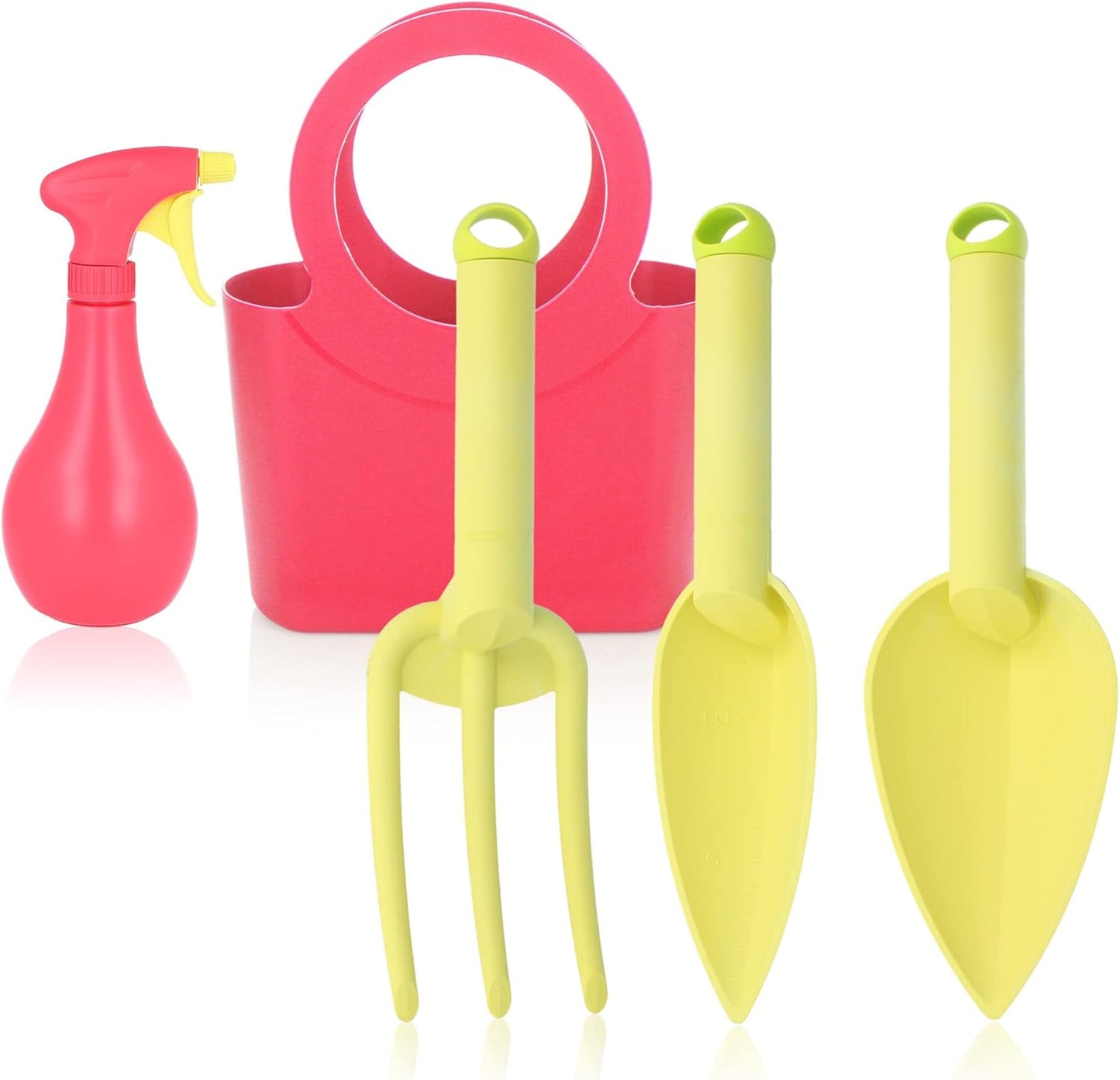 5-teiliges Kinder Gartenwerkzeug-Set mit Tragetasche, 5-teilig pink