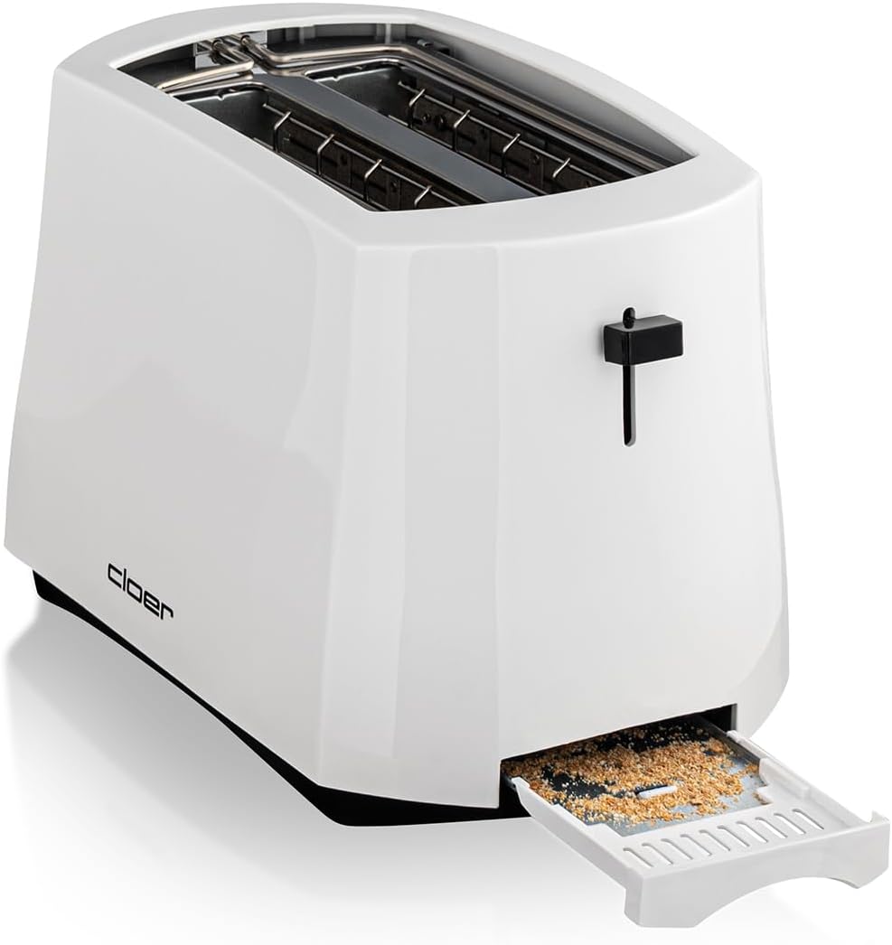 Toaster mit Brötchenaufsatz, Weiss Single
