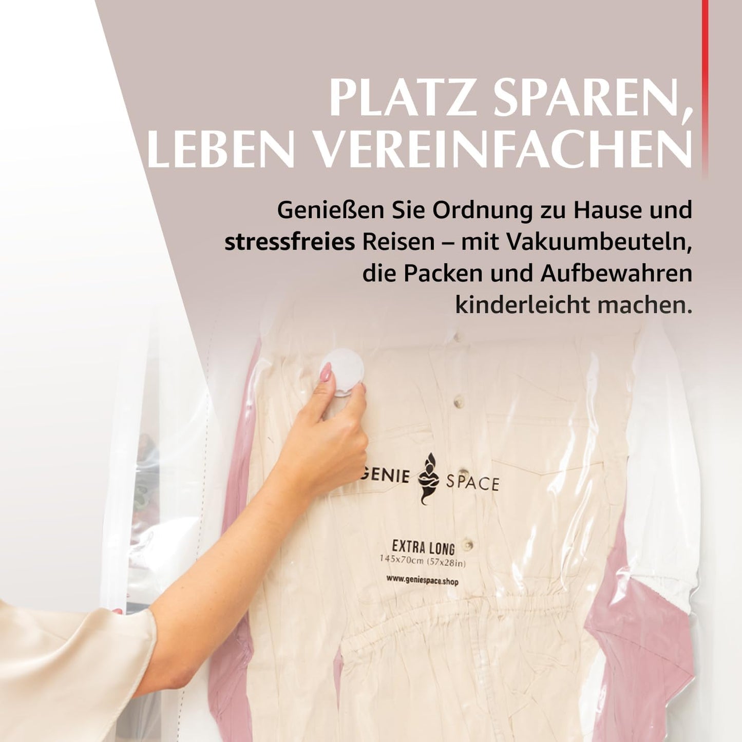 Vakuumbeutel zum Aufhängen für Kleidung, Standard (2er)