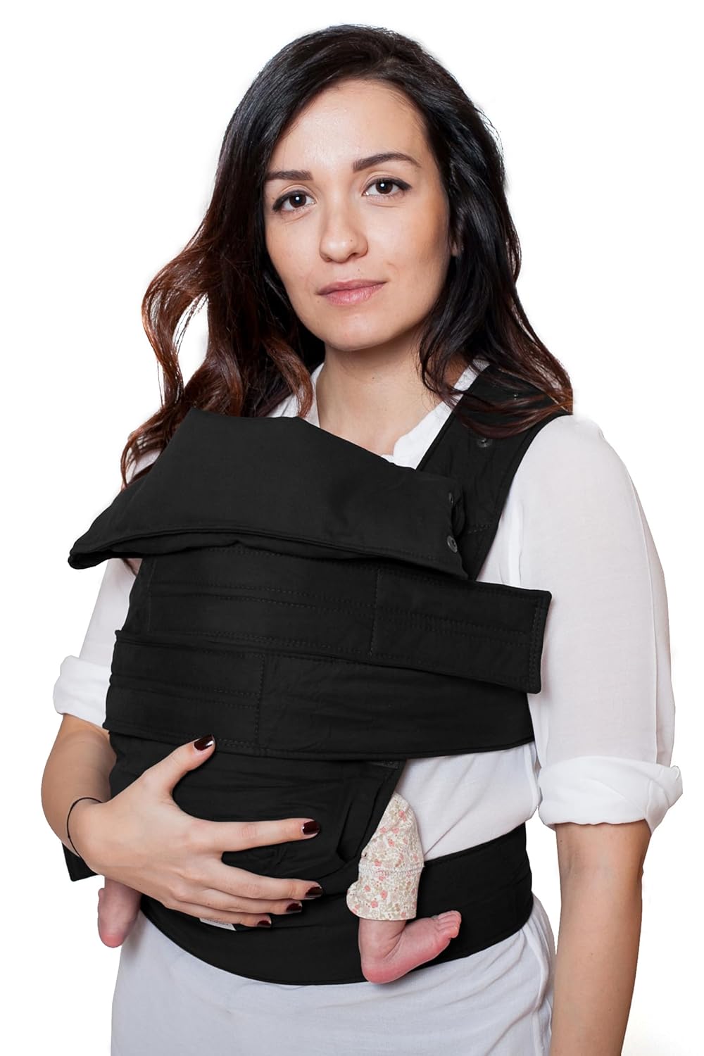 Babytrage für Neugeborene bis 15 kg, XL Black