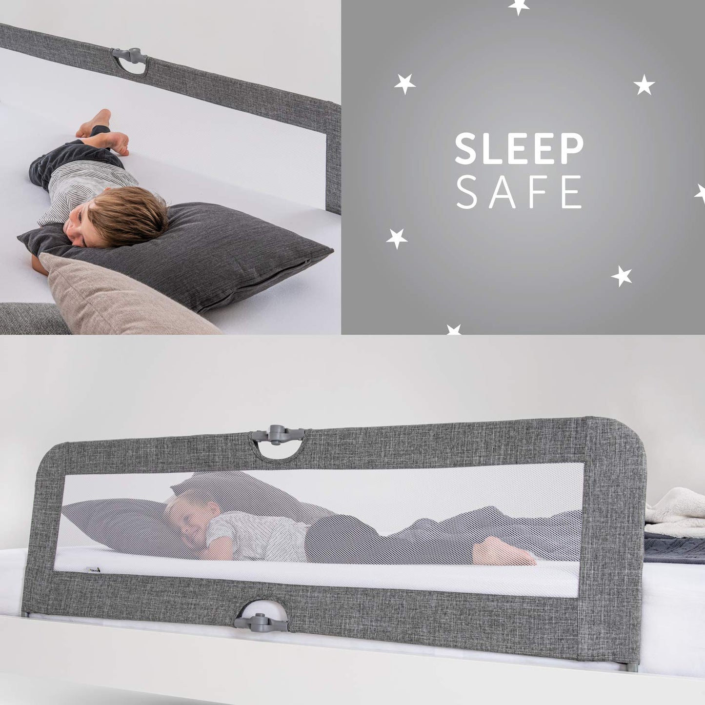 Bettschutzgitter Sleep N Safe Plus XL, Für Betten mit einer Länge von 200-220 cm, Single