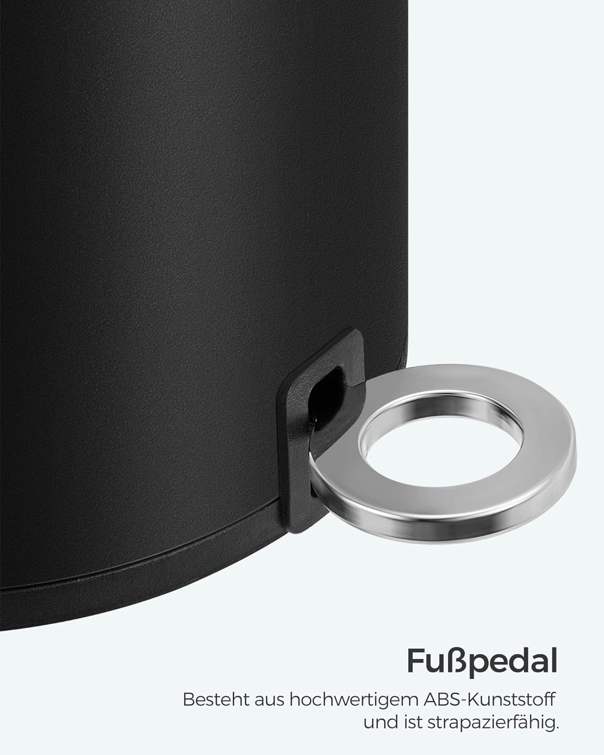Kosmetikeimer mit Softclose-Deckel, 3 L Tintenschwarz