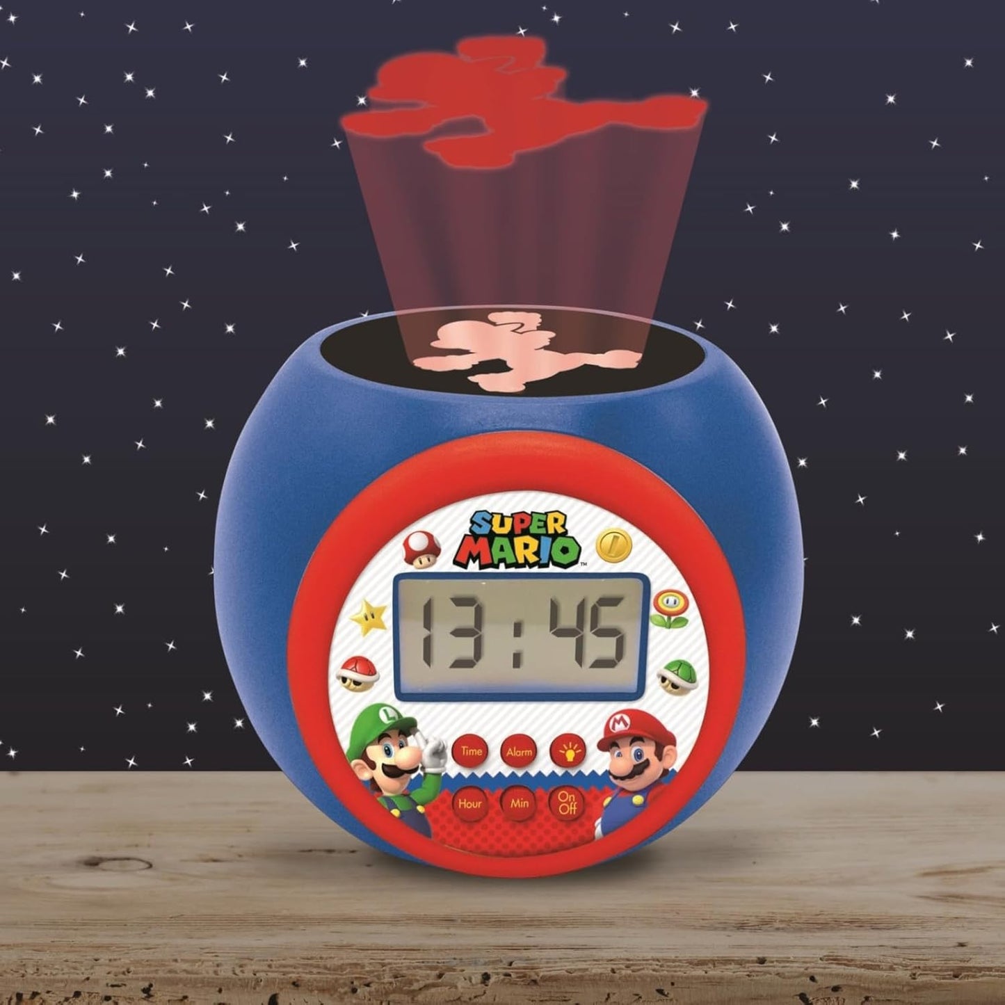 Super Mario Projektorwecker mit Nachtlicht, Super Mario