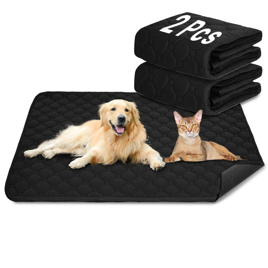 2-teiliges Trainingsunterlagen-Set, waschbar, Schwarz 70x100cm