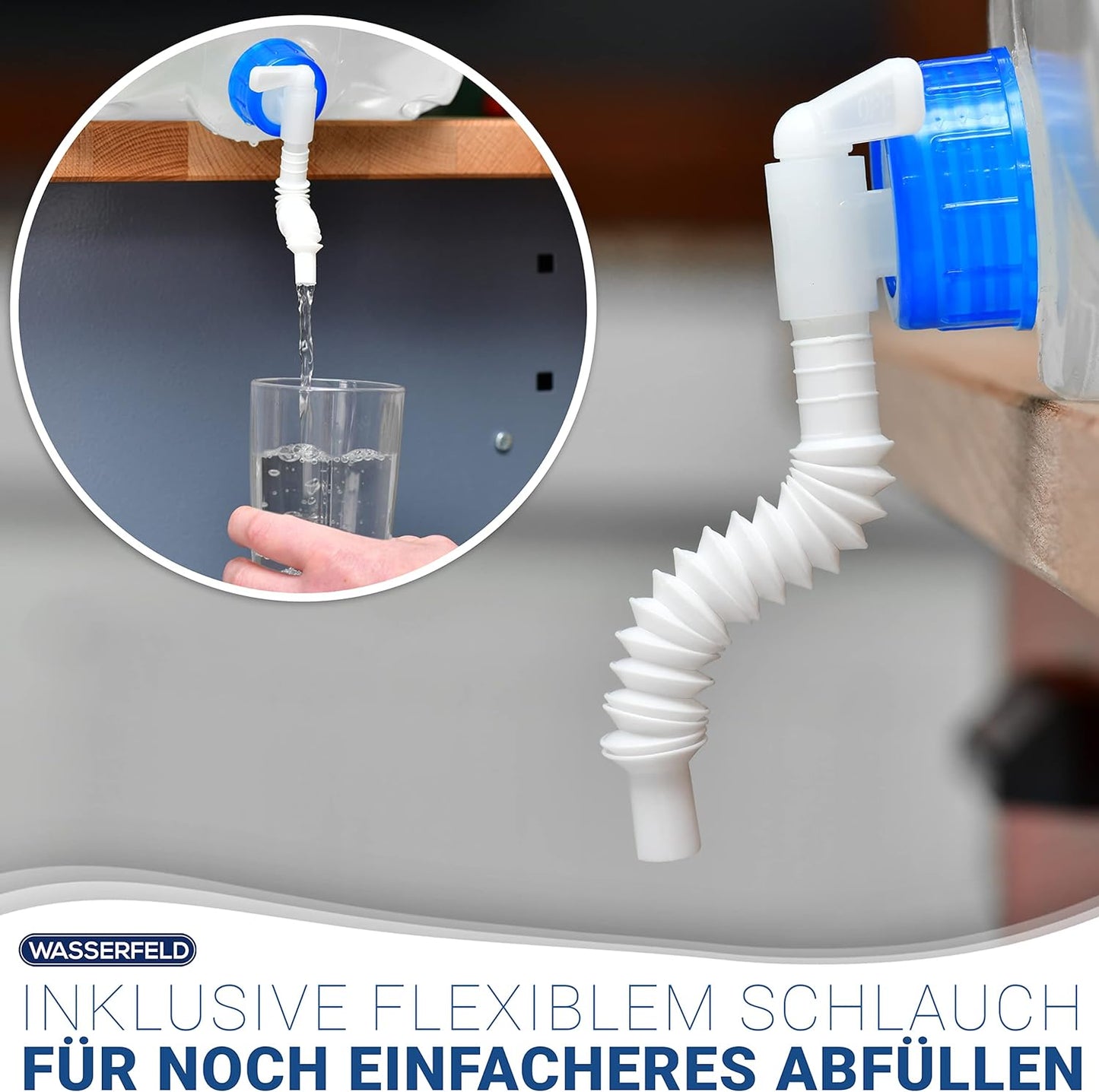 Faltbare Wasserkanister mit Dosierhahn, 2 x 20L