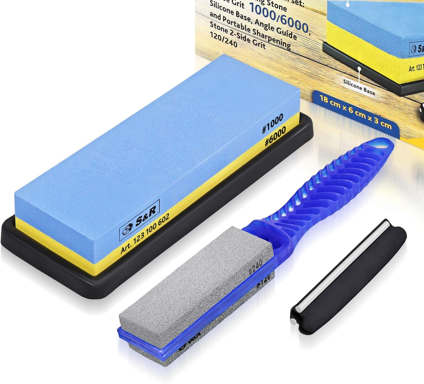 Messerschleifstein-Set, 6. Set mit Körnung 1000/6000