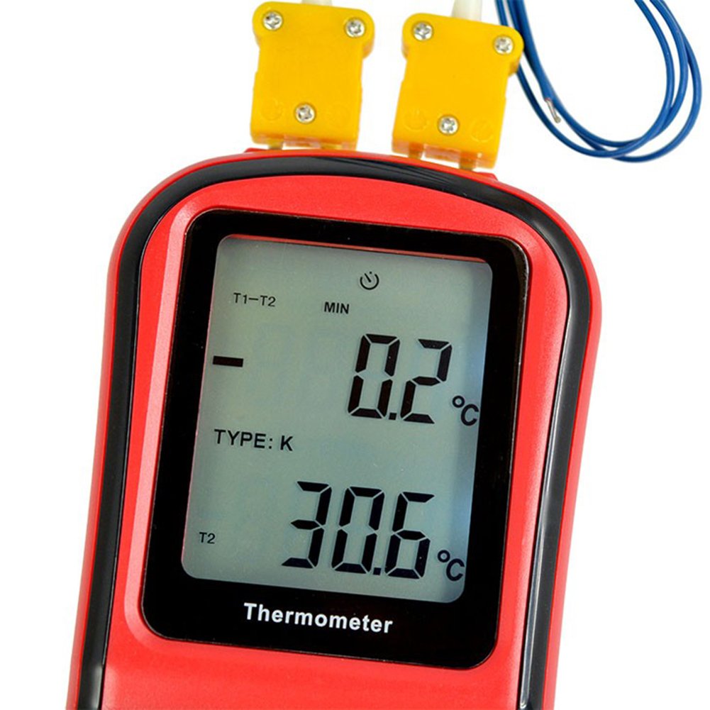 Dual-Kanal Digitalthermometer mit K-Typ Sensoren