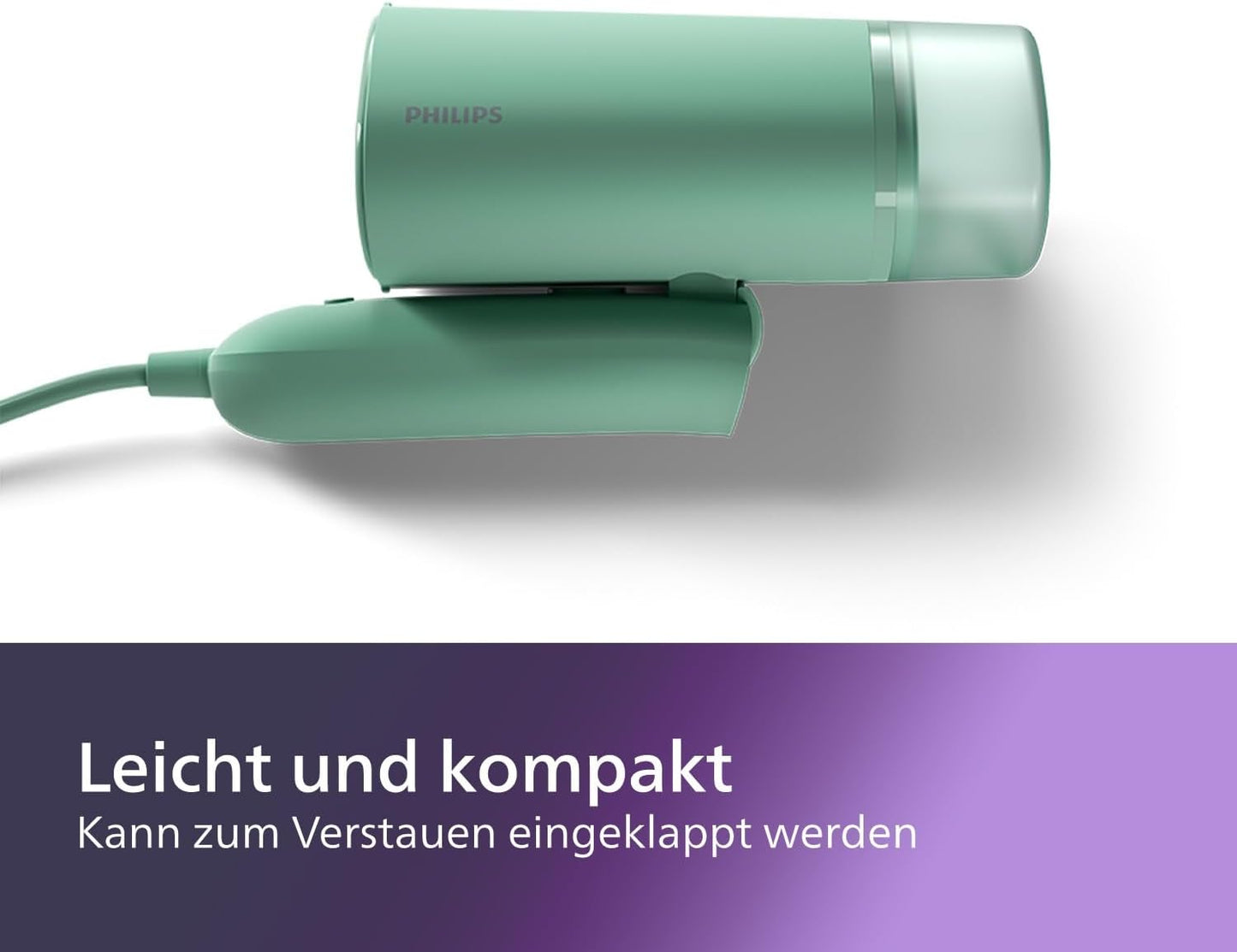 Tragbarer Dampfglätter 3000-Serie STH3010/70, grün, inkl. Tasche
